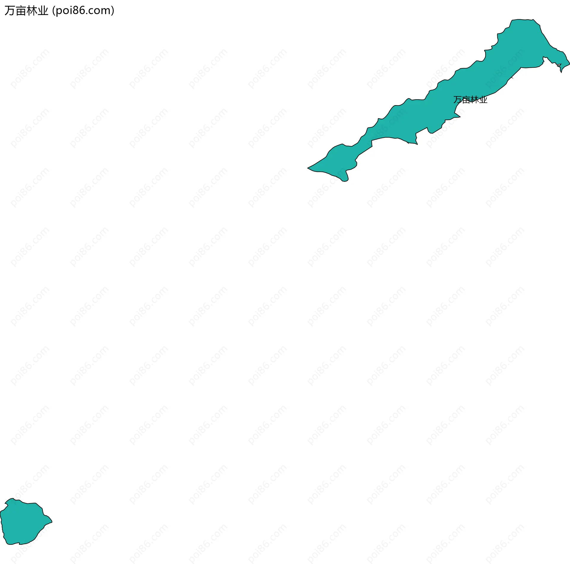 万亩林业边界地图