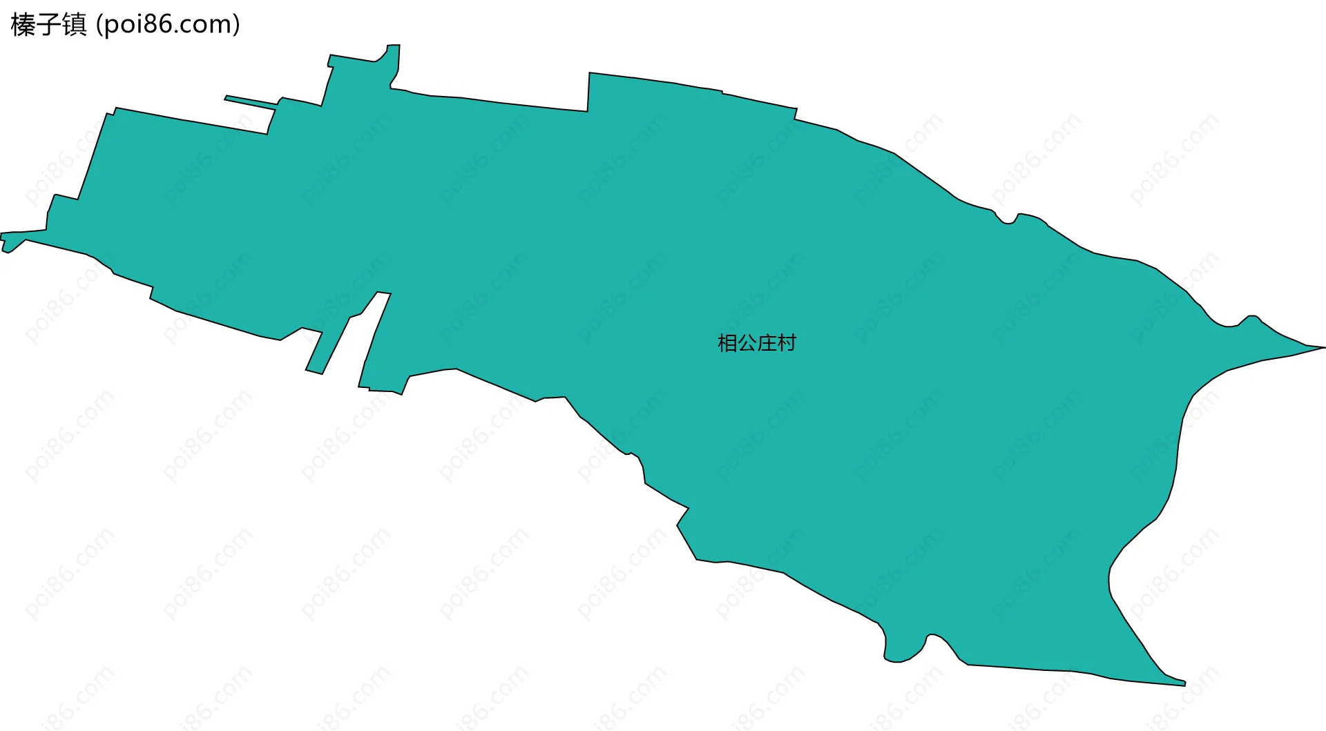 榛子镇边界地图(五级行政区划)