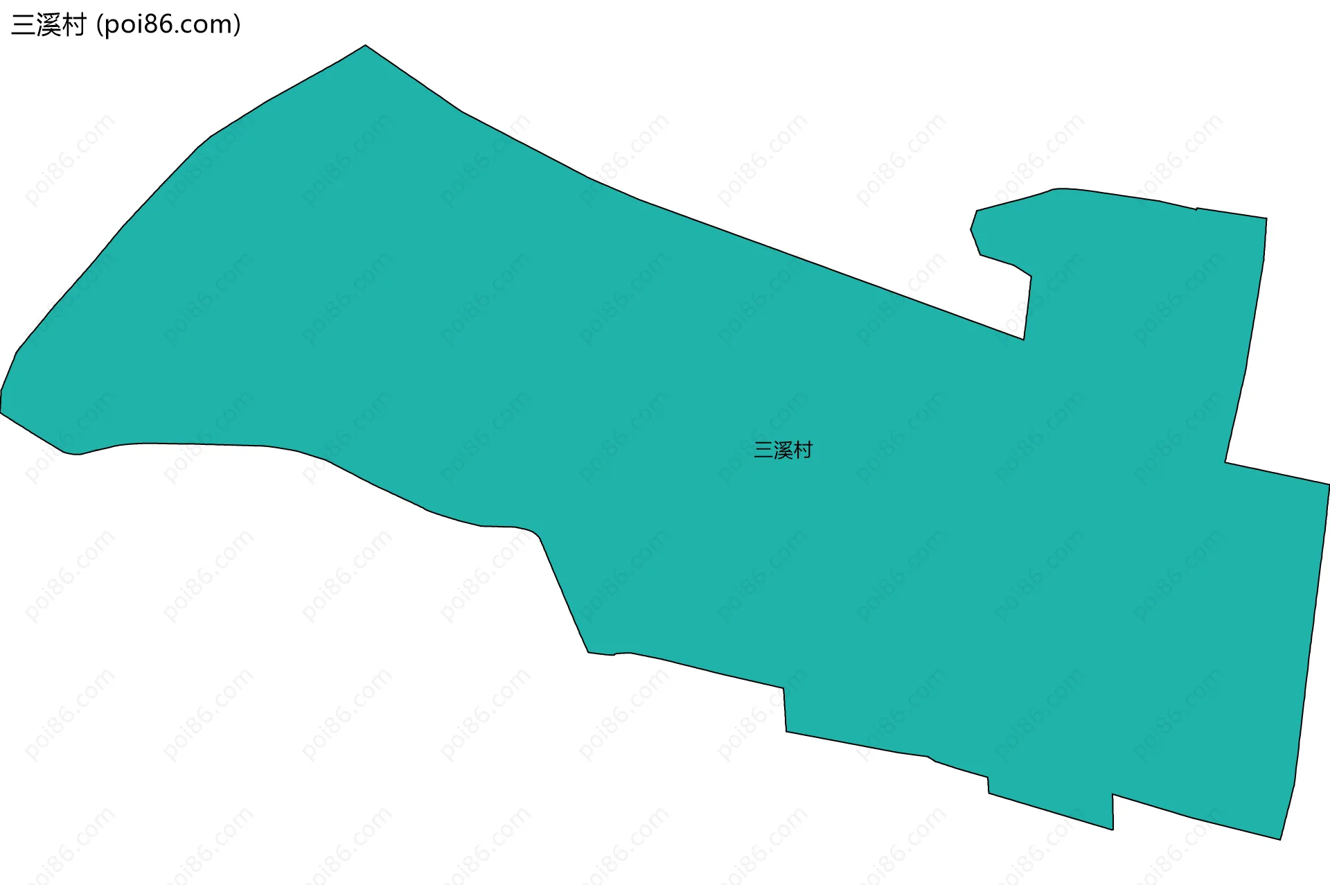 三溪村边界地图
