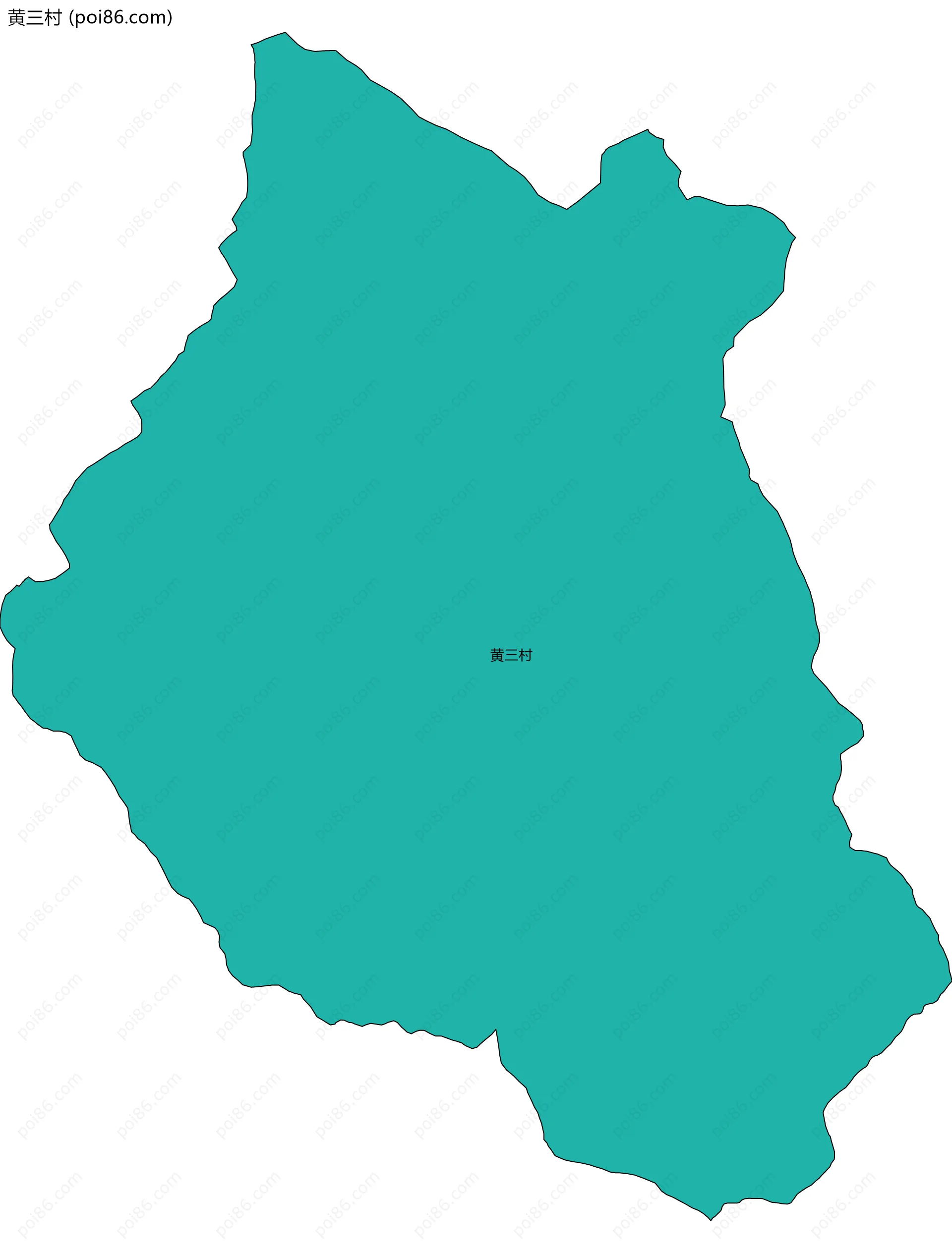 黄三村边界地图