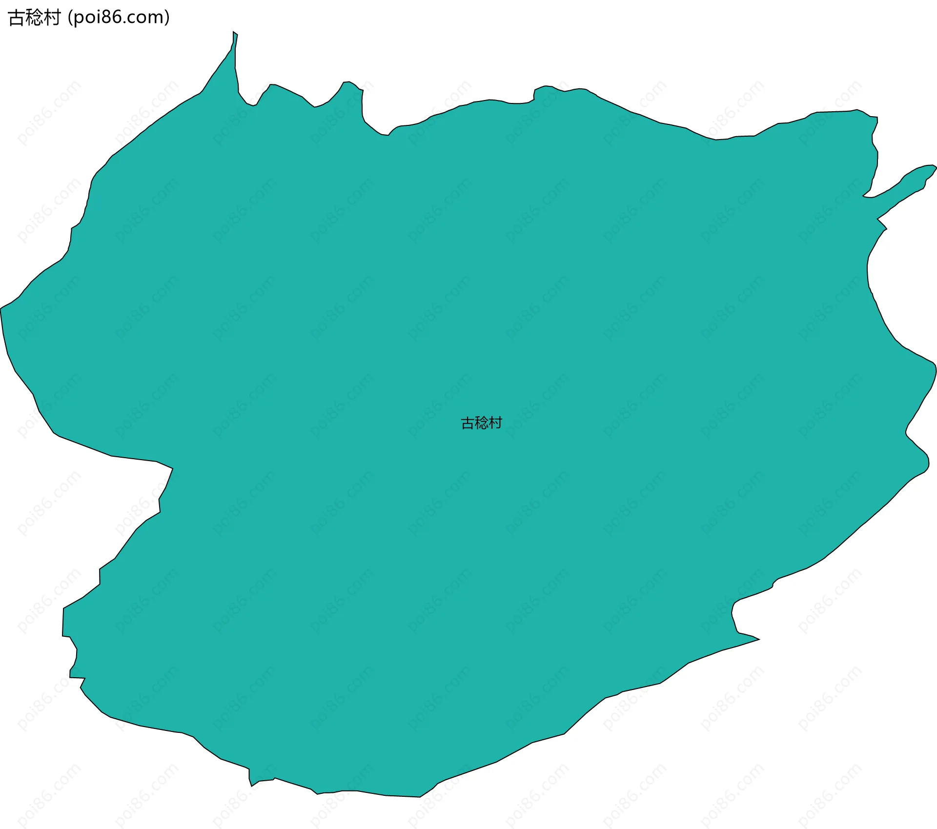 古稔村边界地图