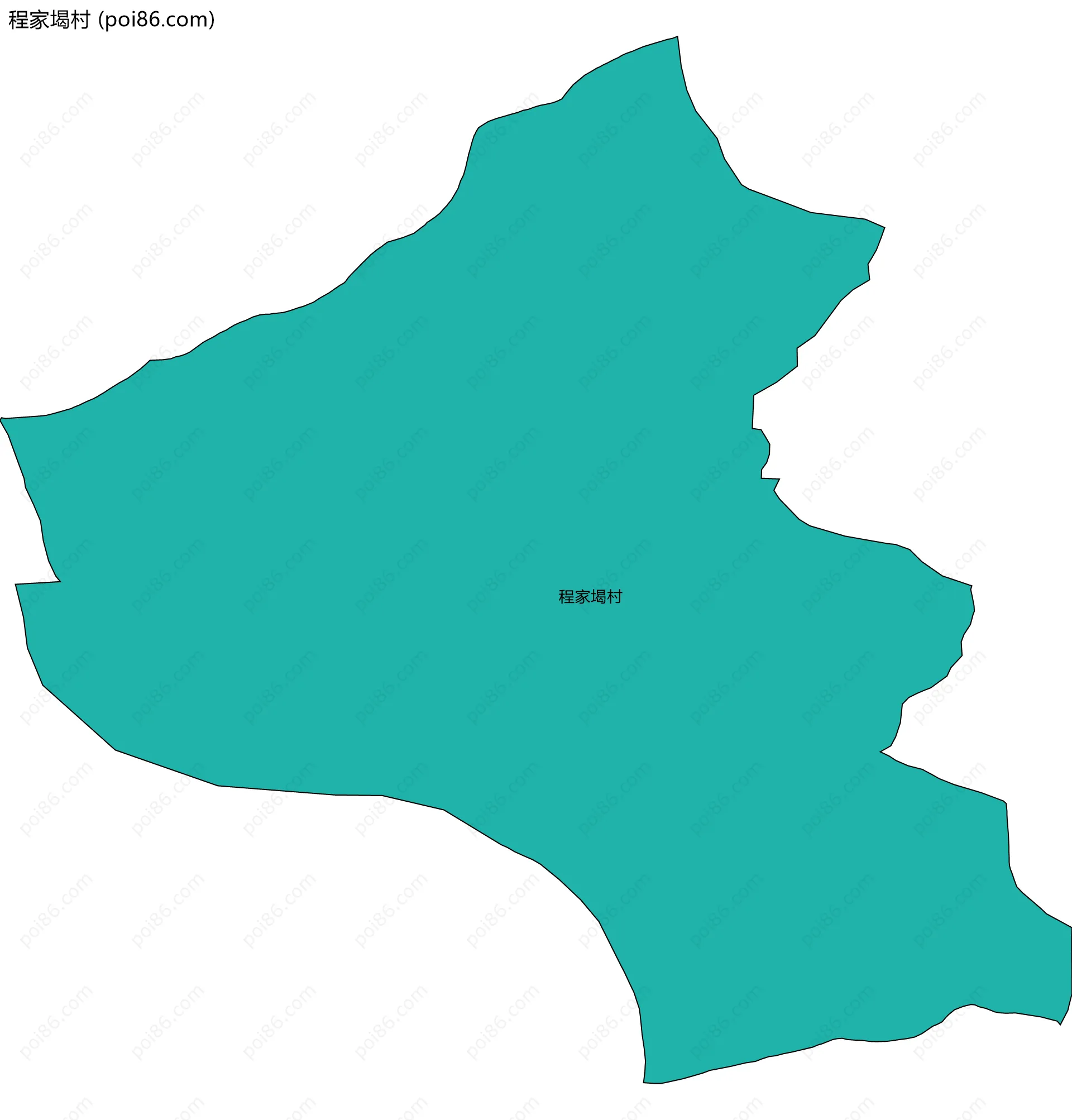 程家堨村边界地图