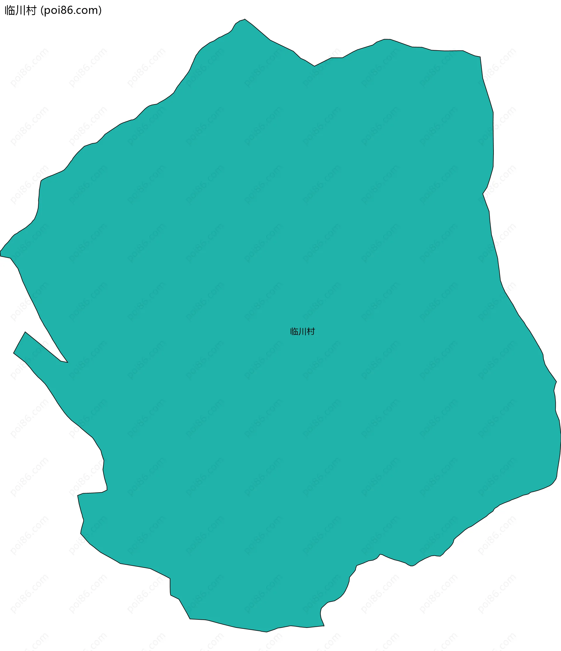 临川村边界地图