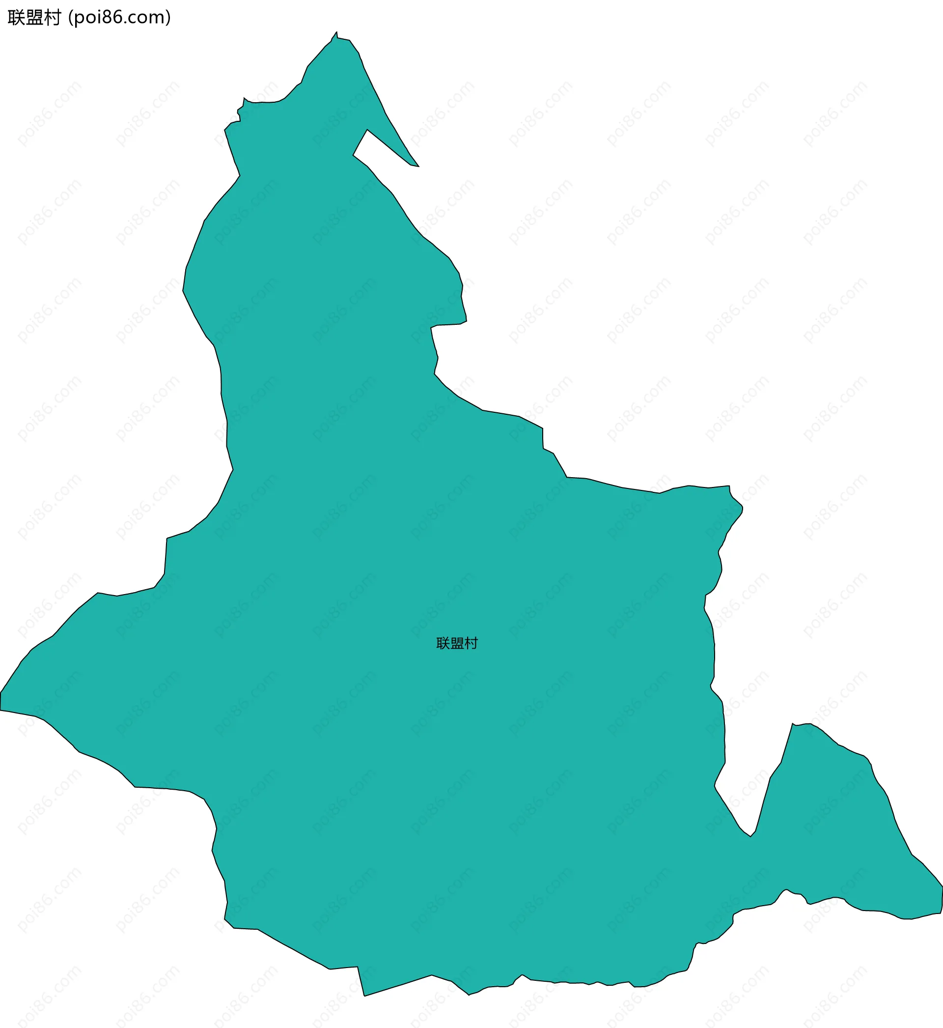 联盟村边界地图