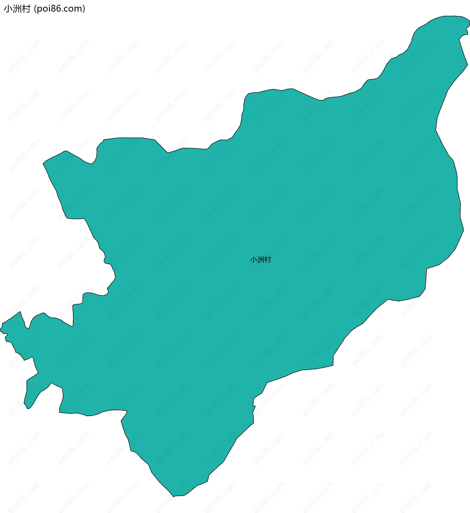 小洲村边界地图