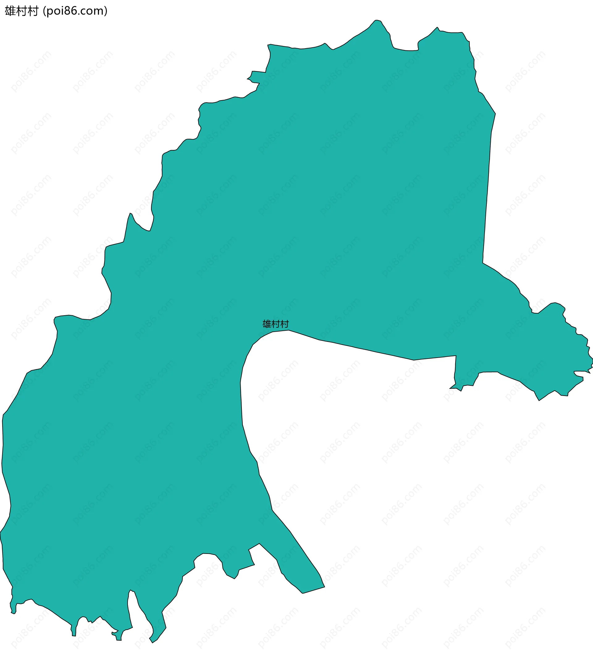 雄村村边界地图