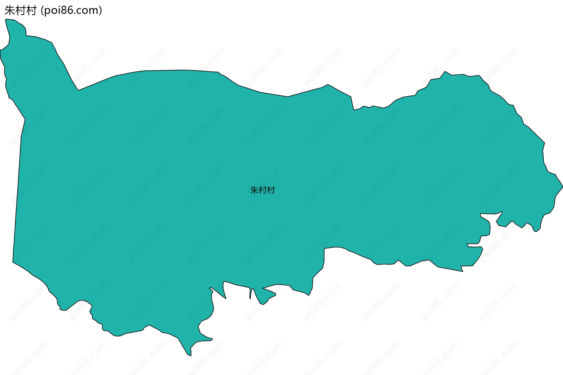 朱村村边界地图