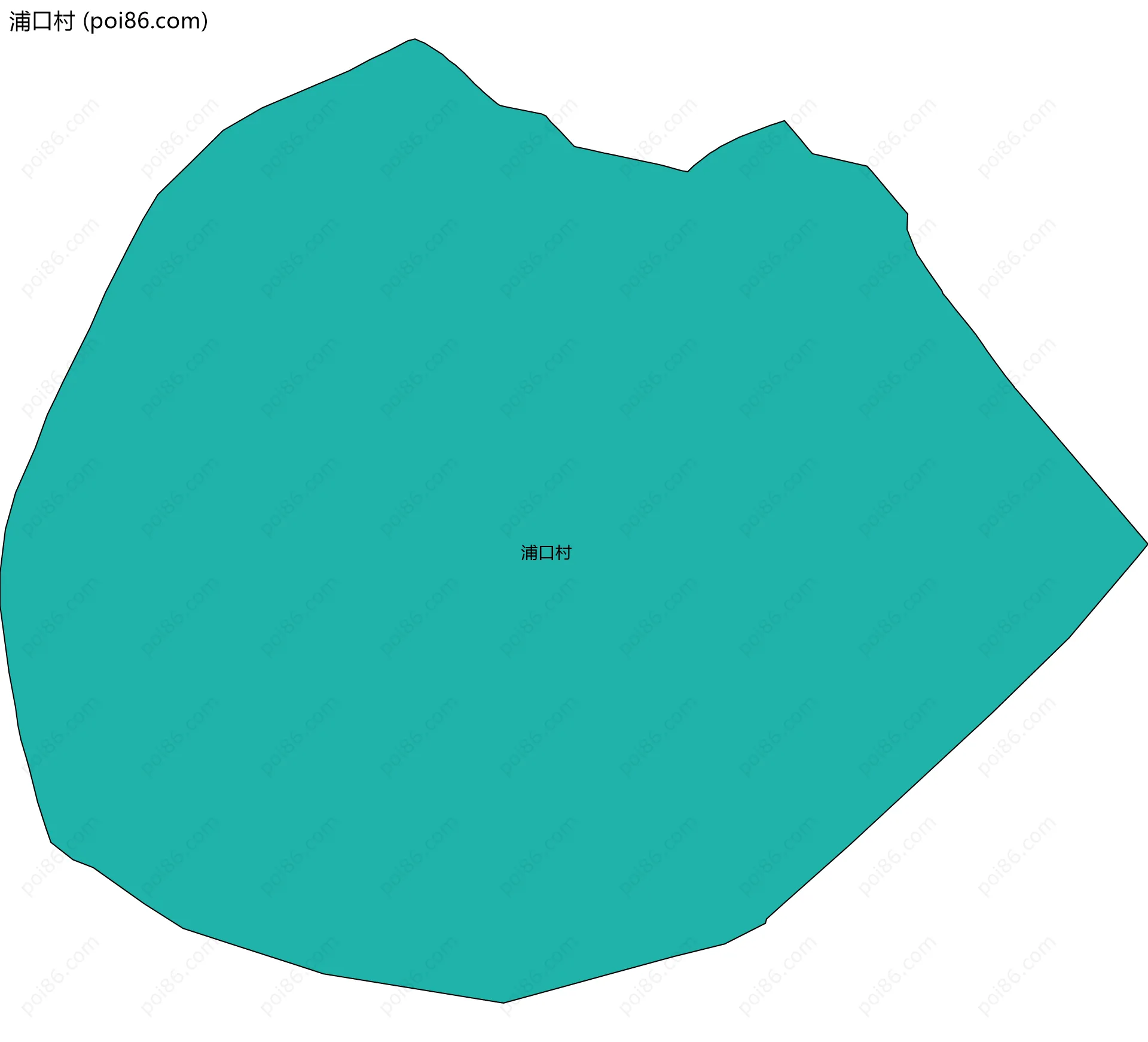 浦口村边界地图