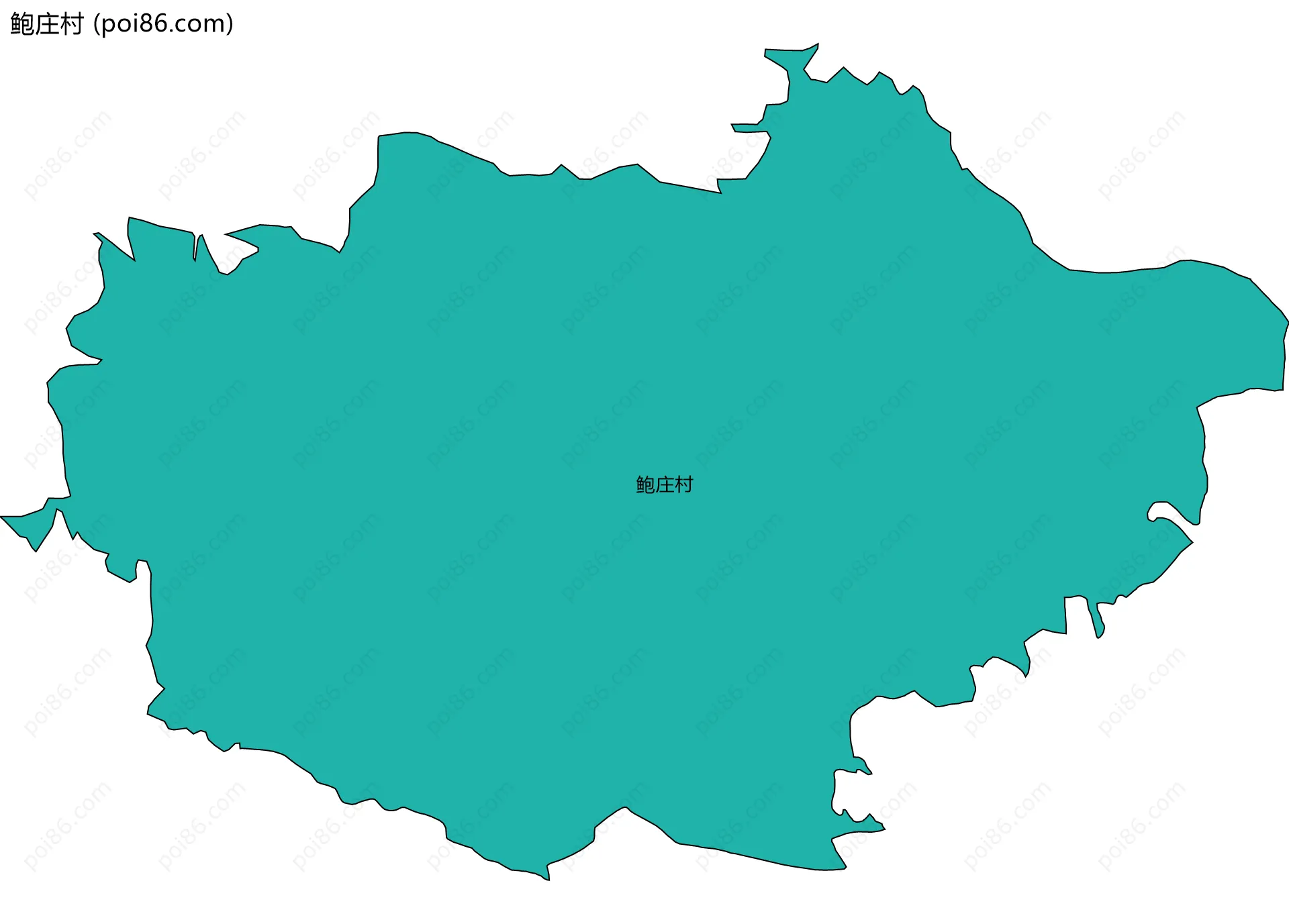 鲍庄村边界地图