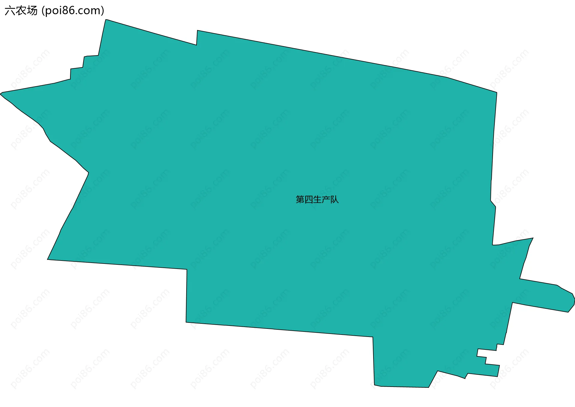六农场边界地图(五级行政区划)