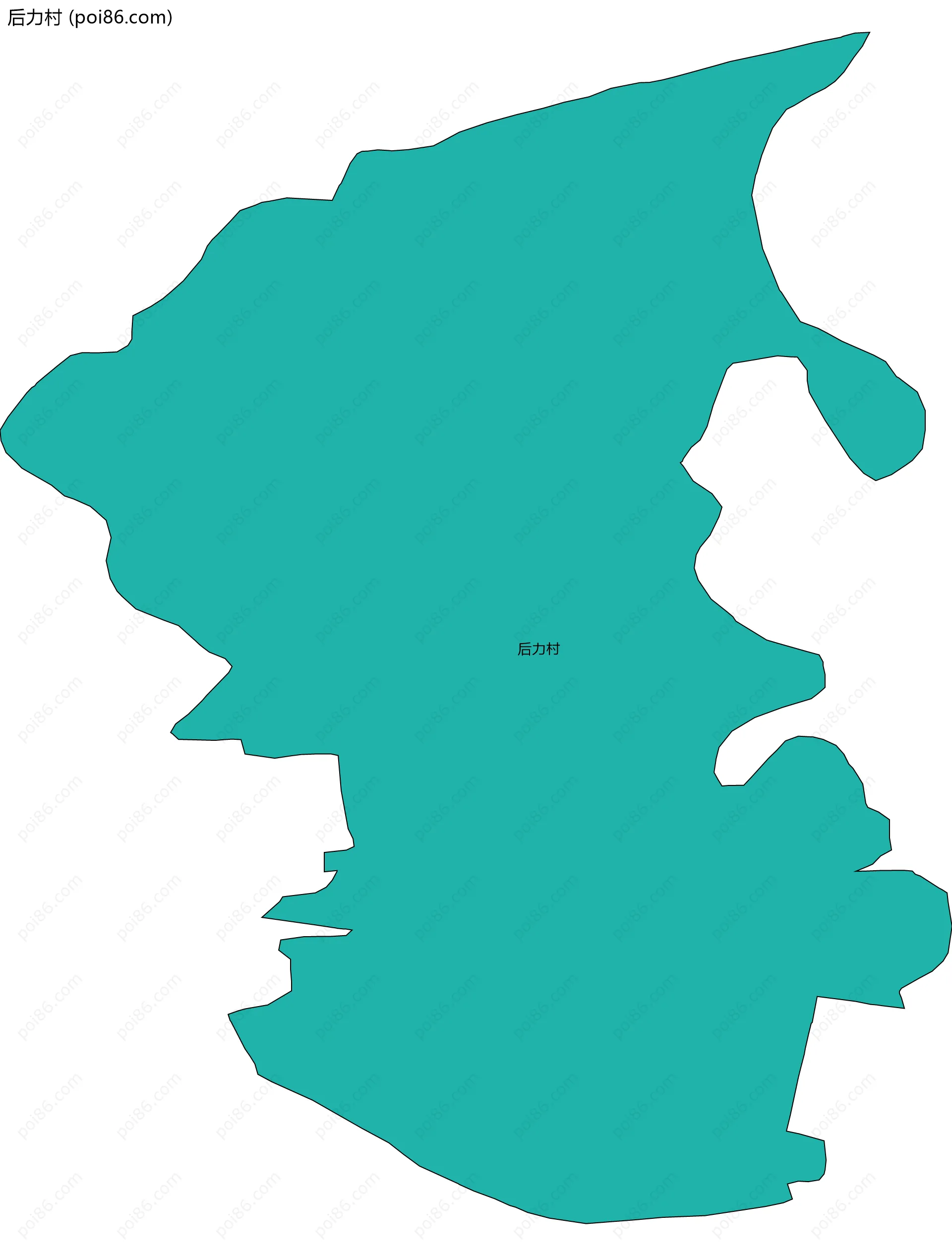 后力村边界地图