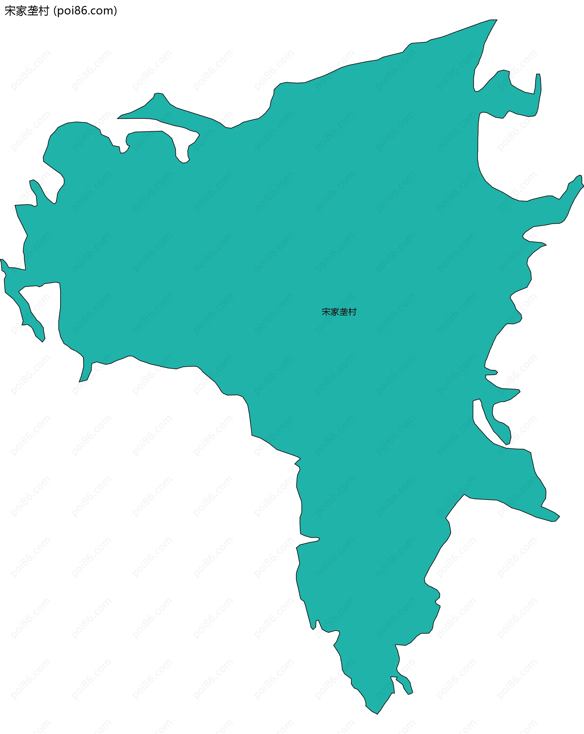 宋家垄村边界地图