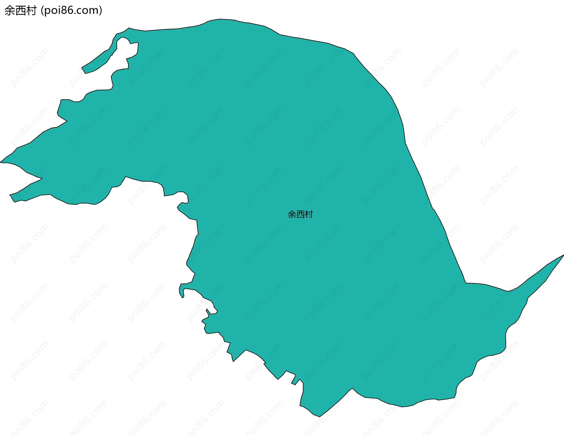 余西村边界地图
