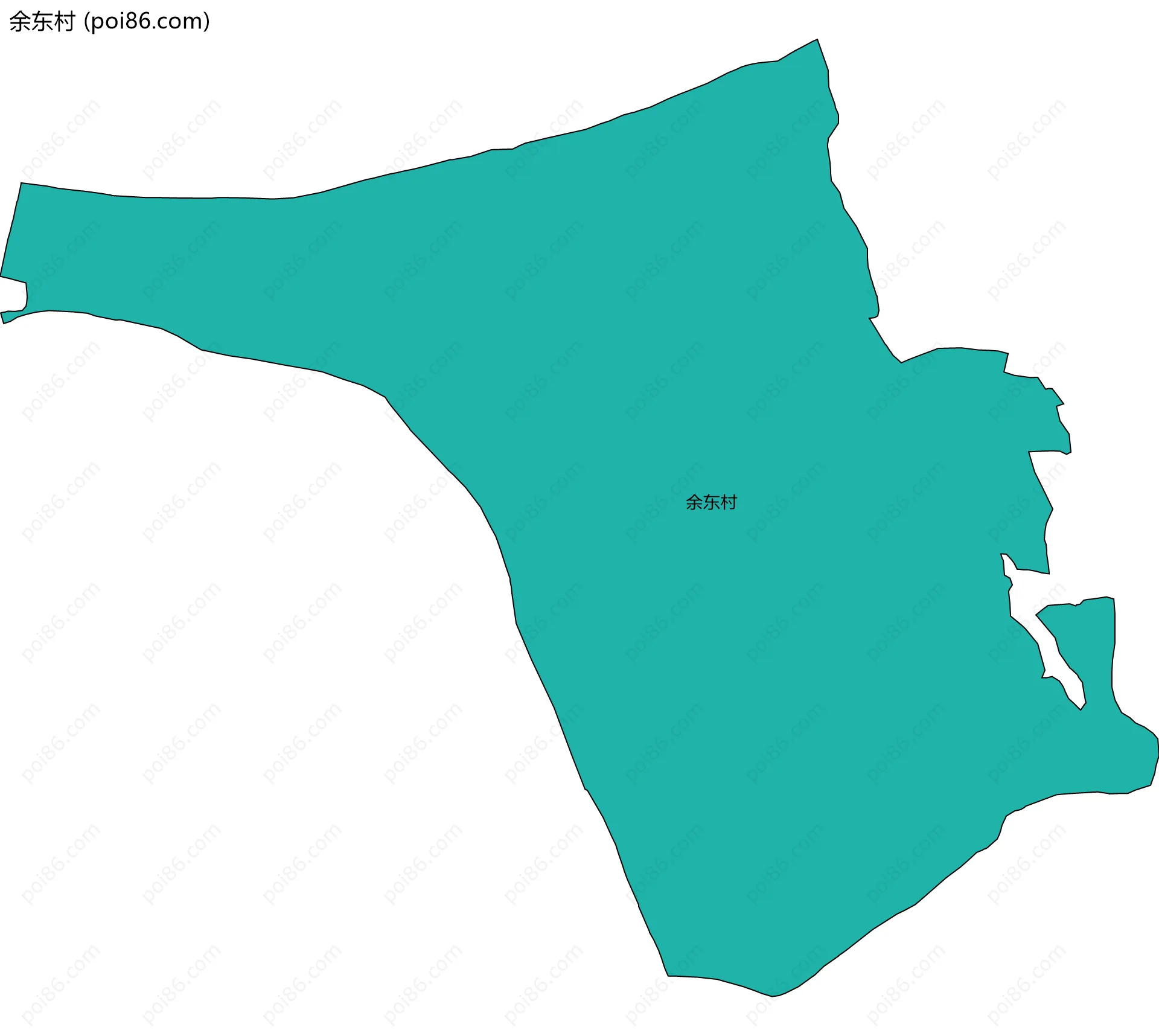余东村边界地图