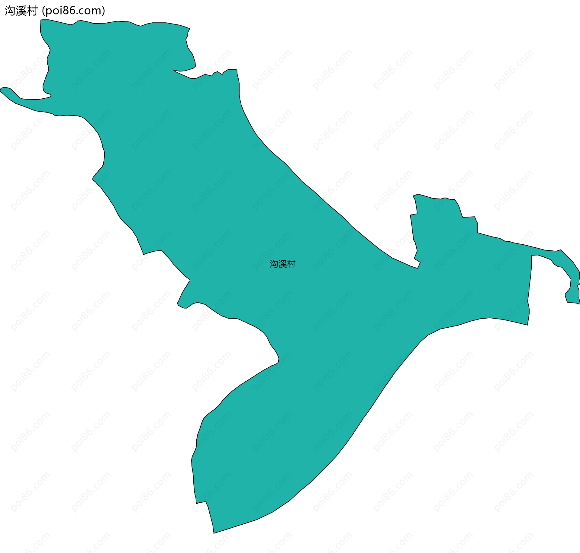沟溪村边界地图