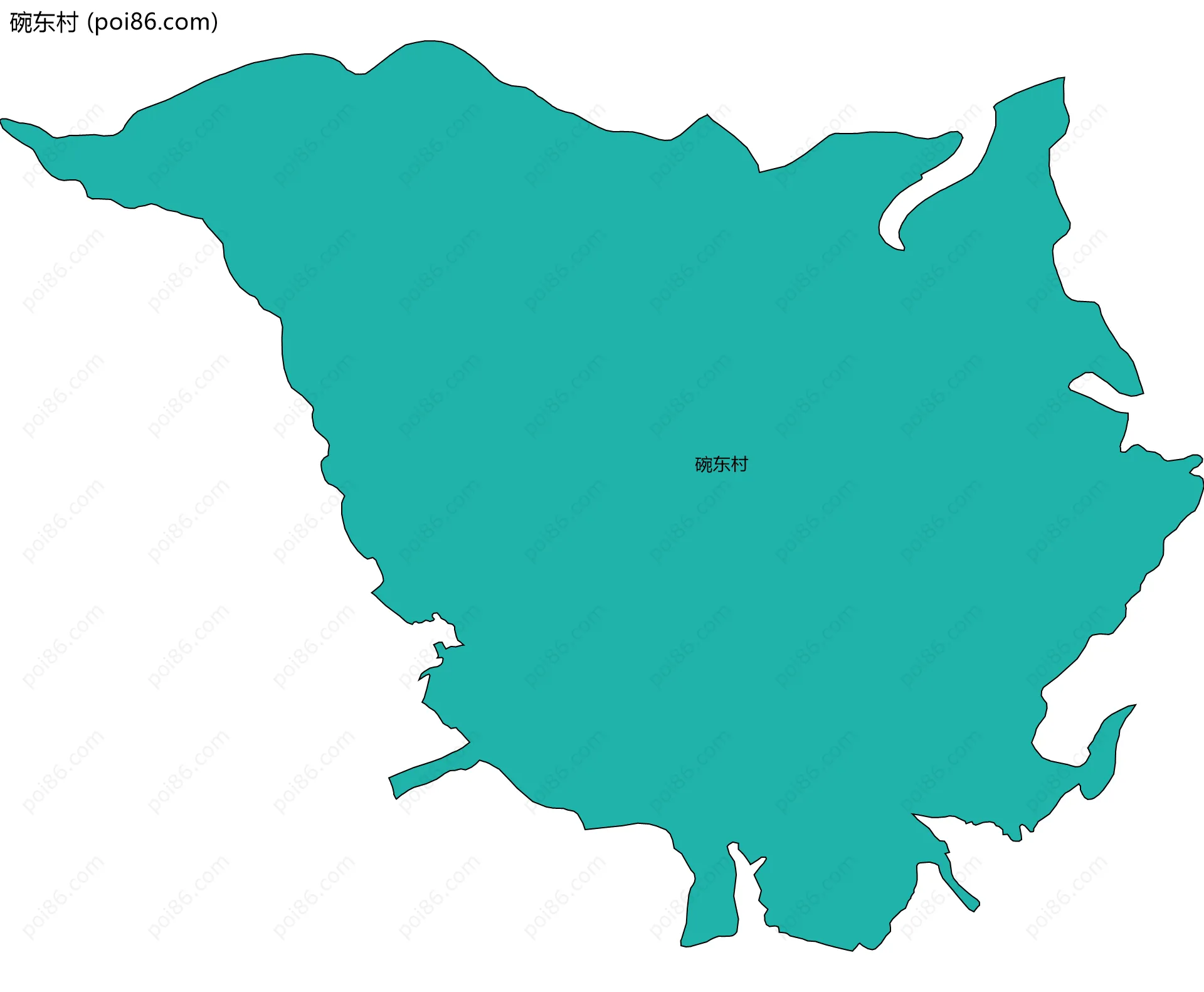 碗东村边界地图