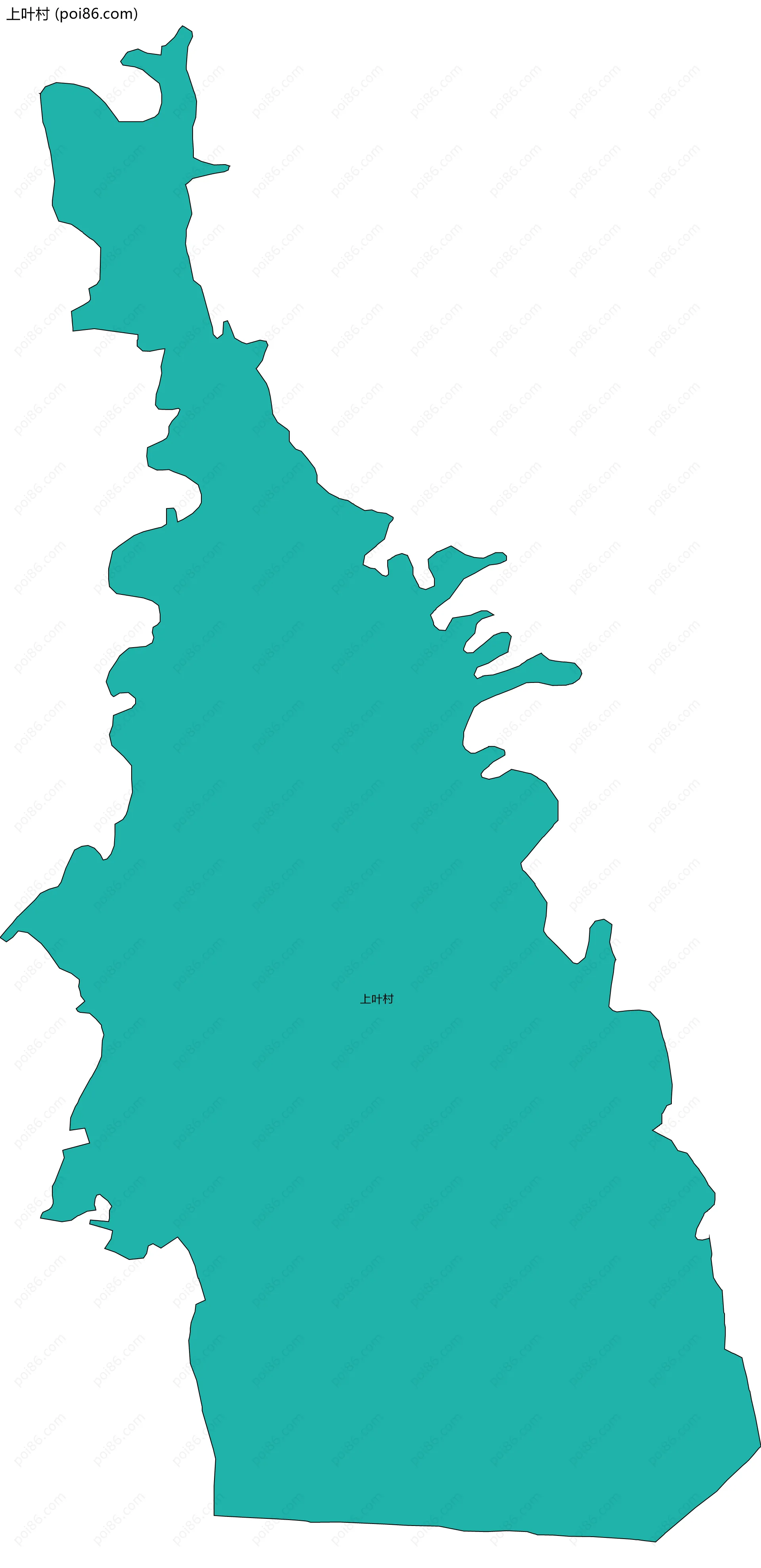 上叶村边界地图