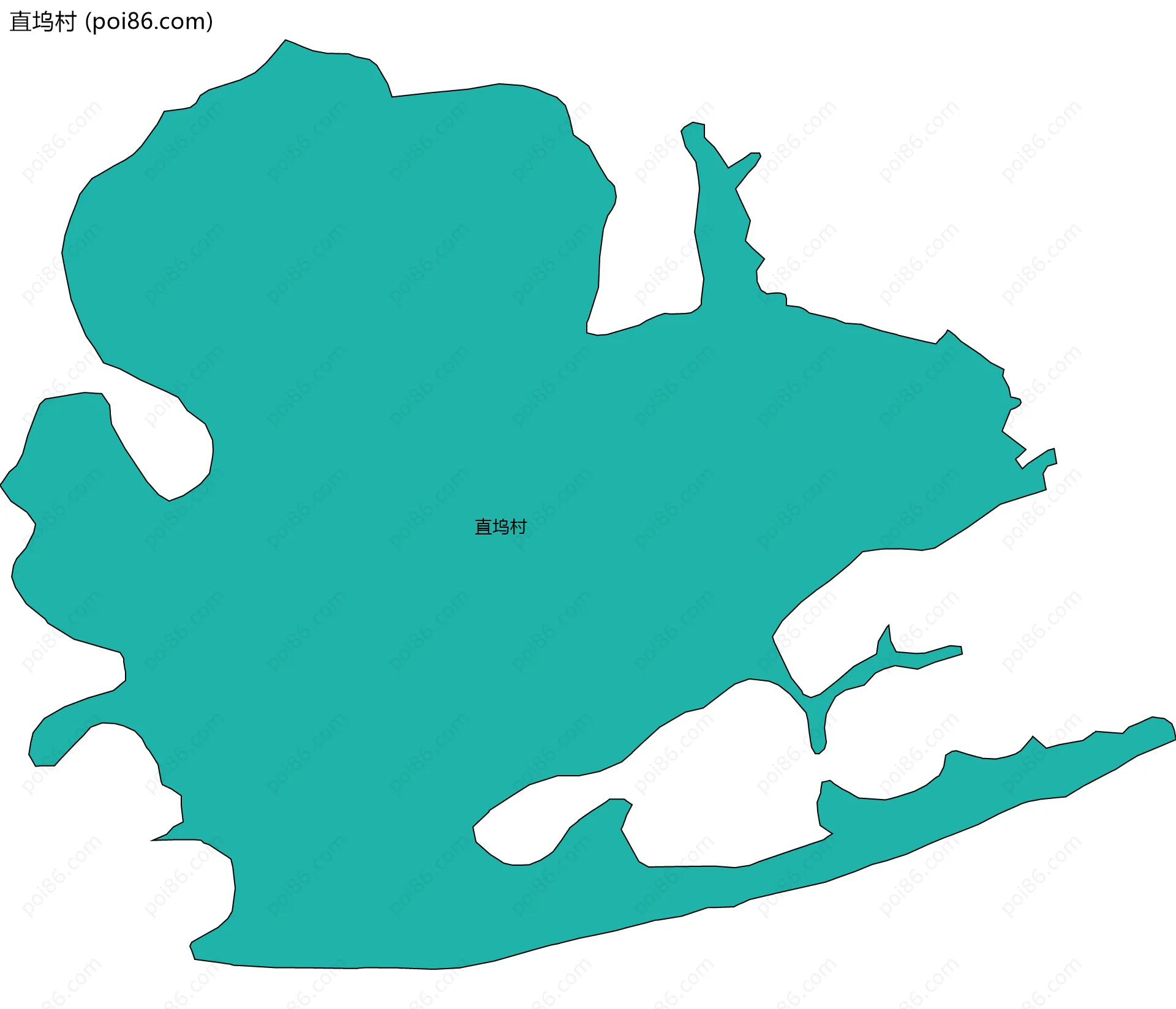 直坞村边界地图