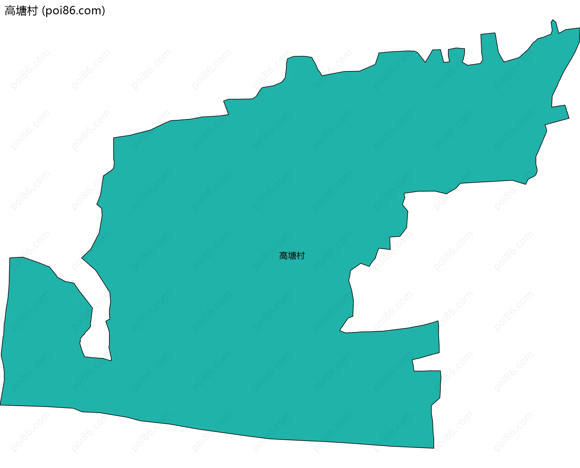 高塘村边界地图