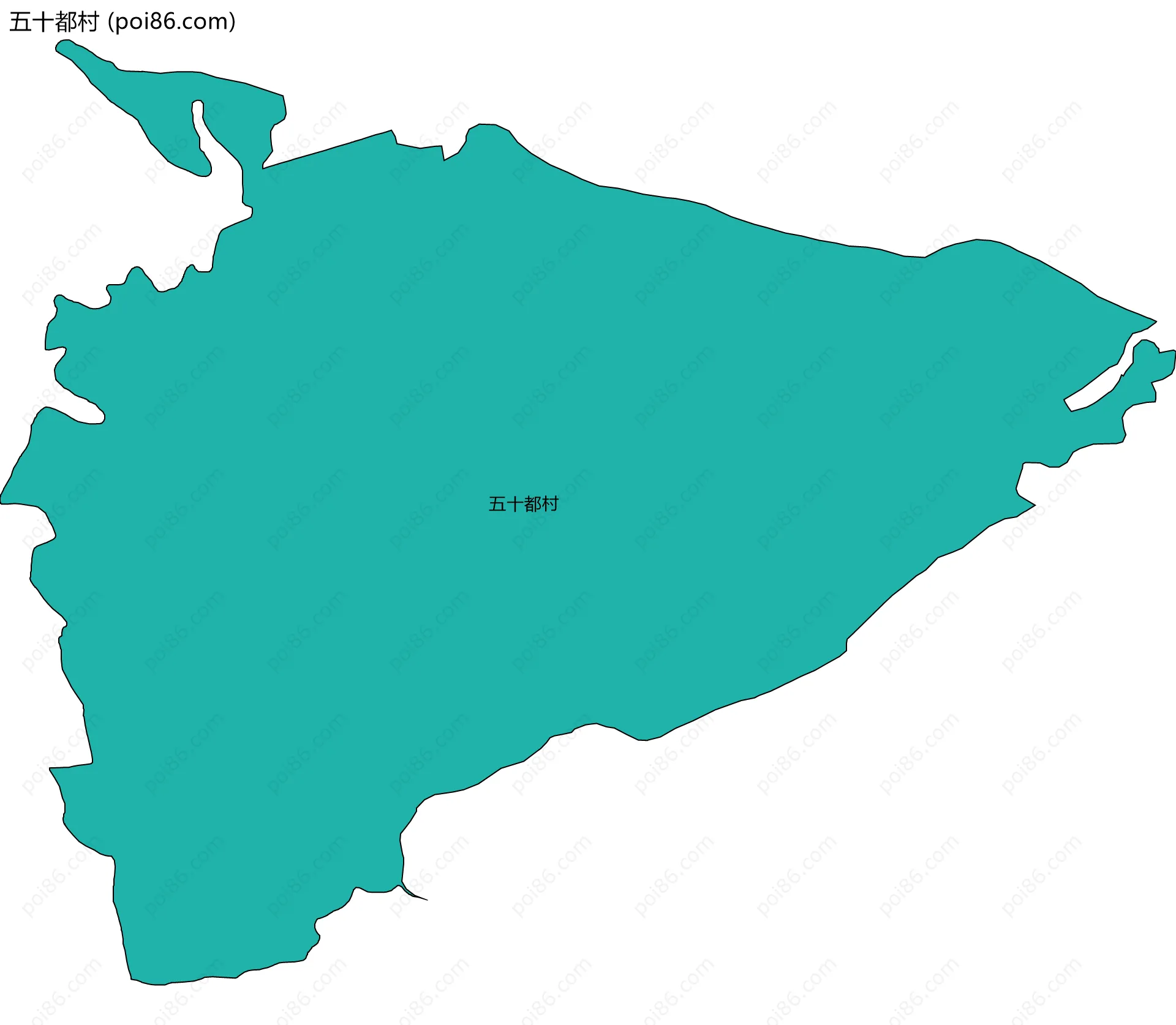 五十都村边界地图