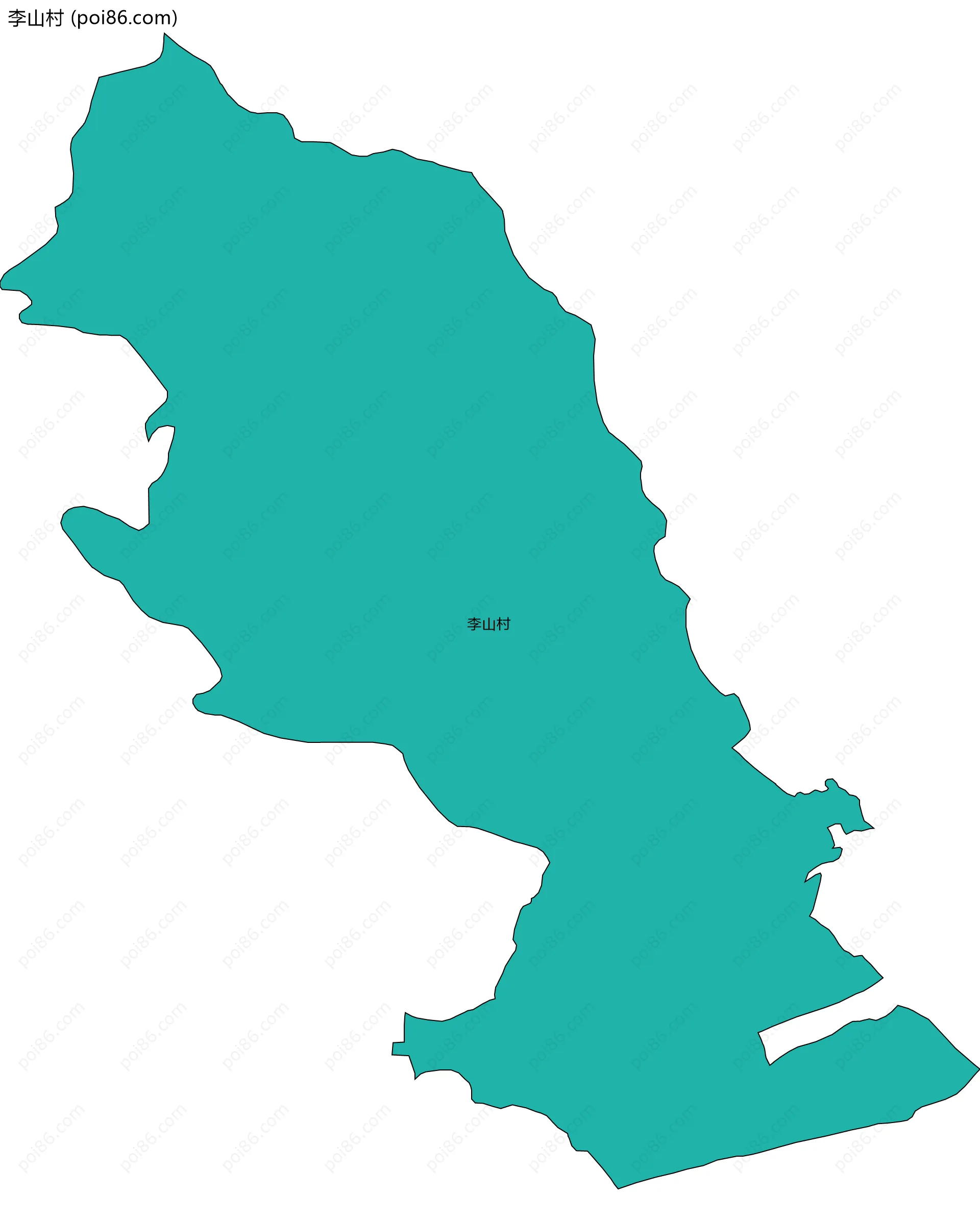 李山村边界地图