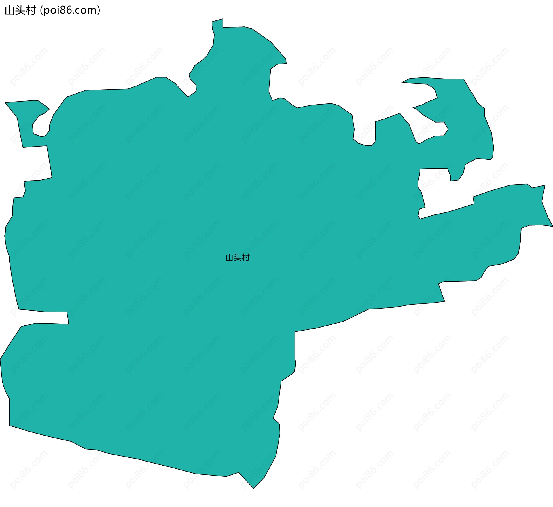 山头村边界地图