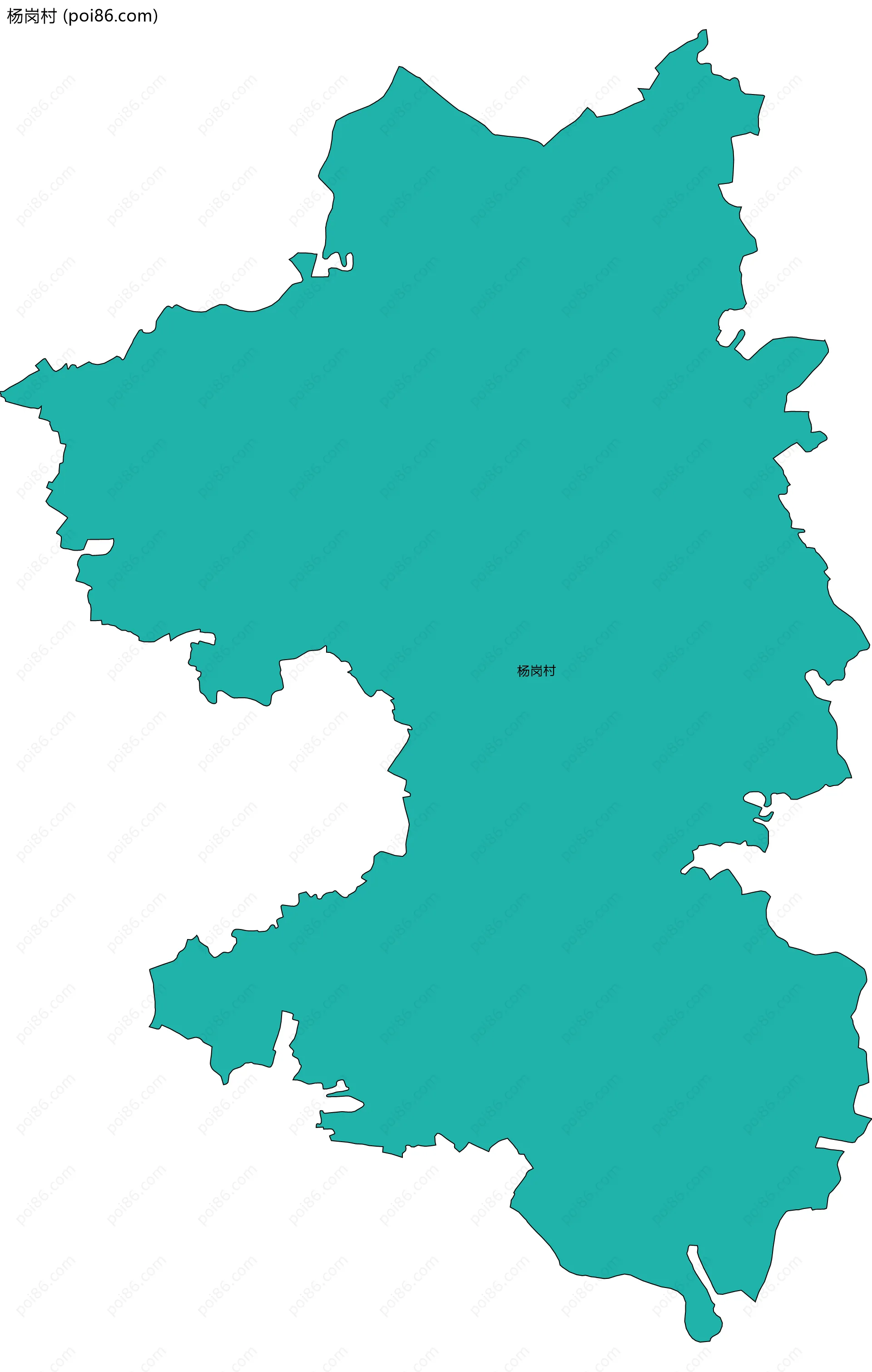 杨岗村边界地图