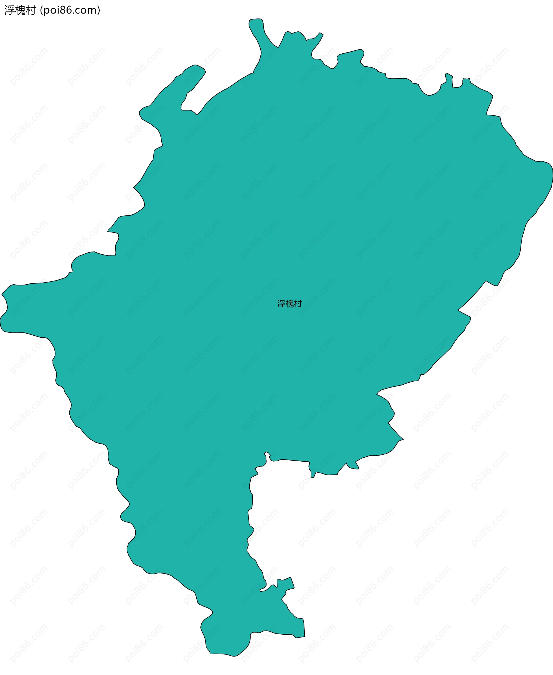 浮槐村边界地图