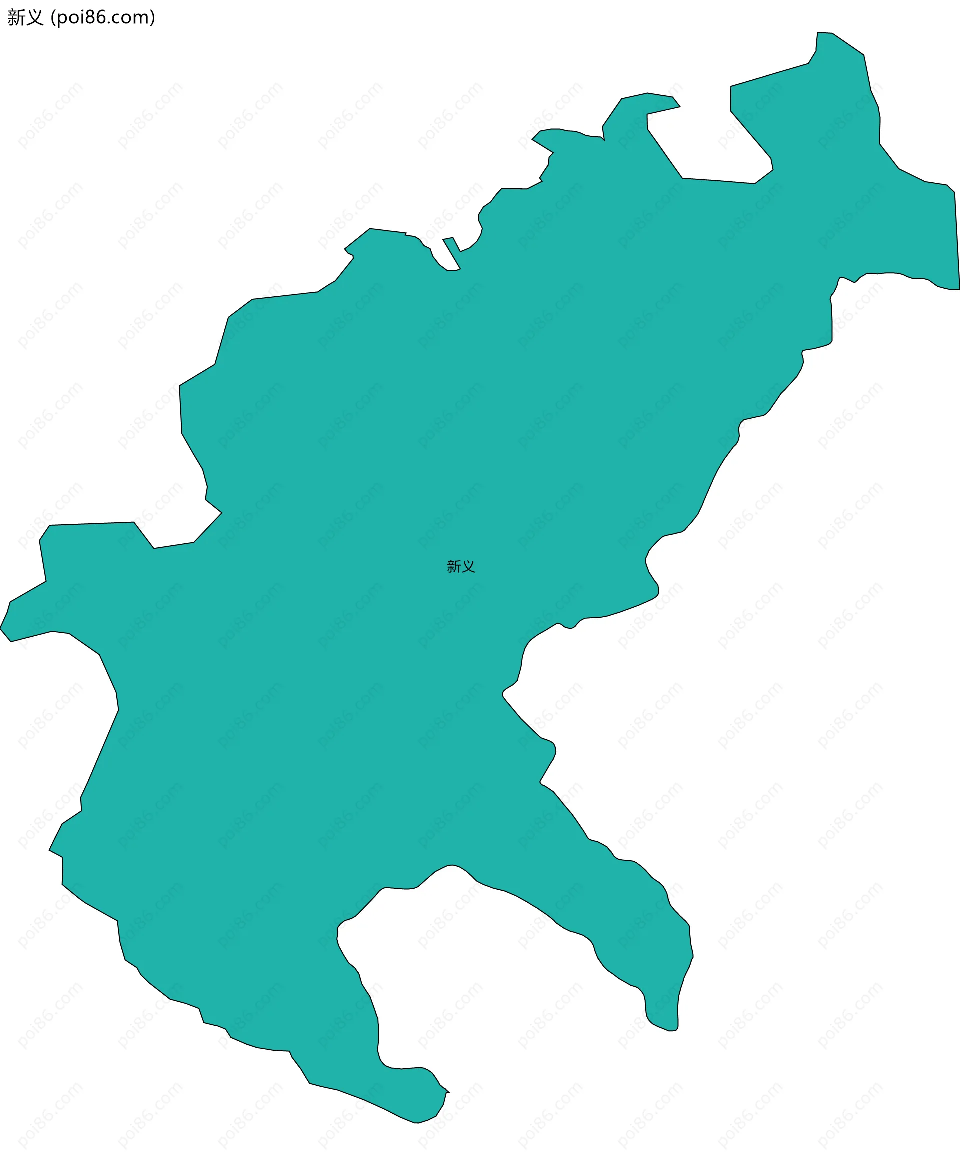 新义边界地图