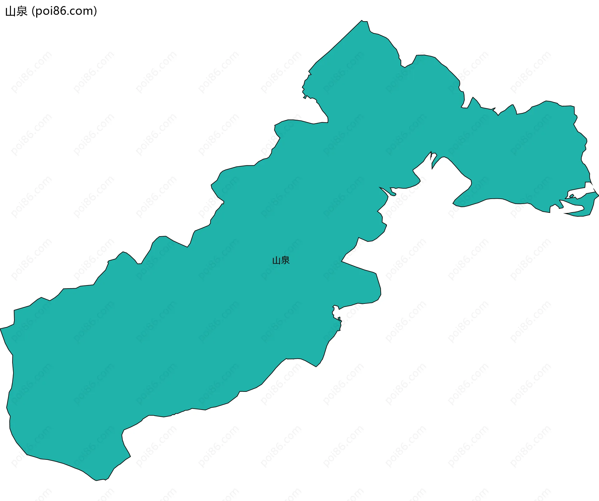 山泉边界地图