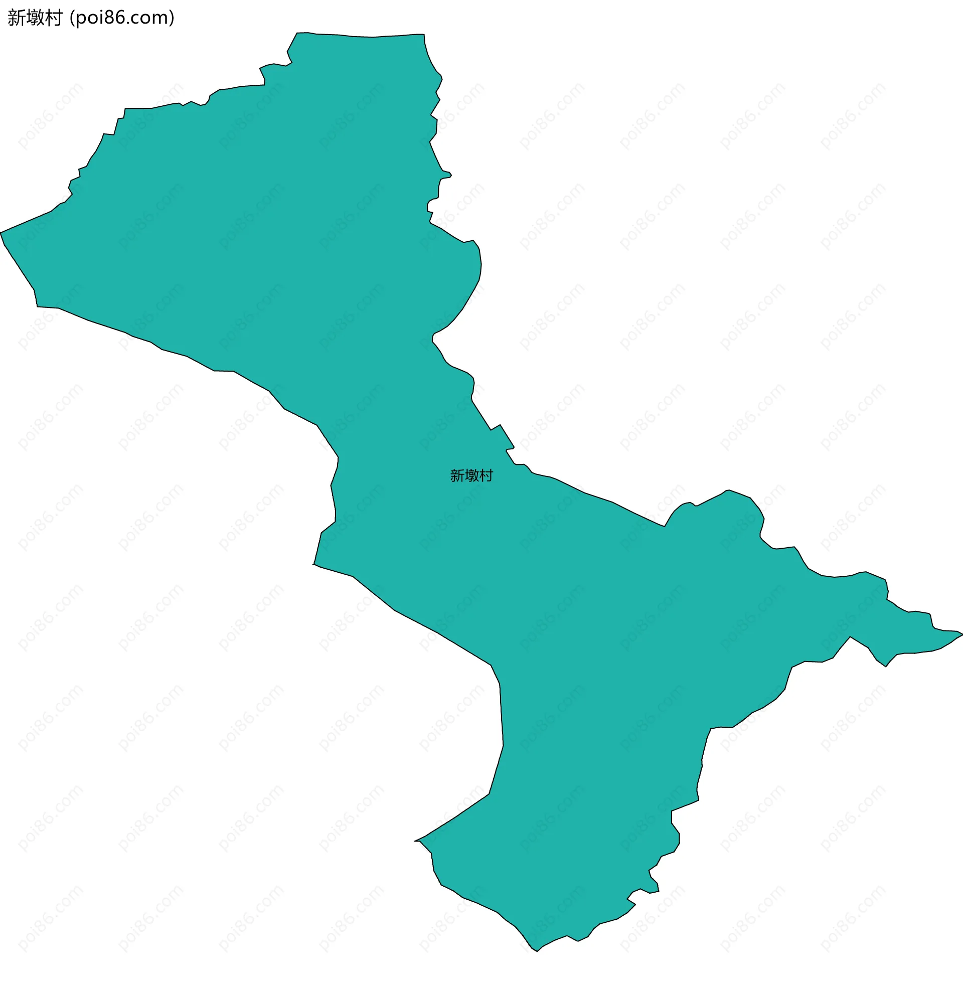 新墩村边界地图