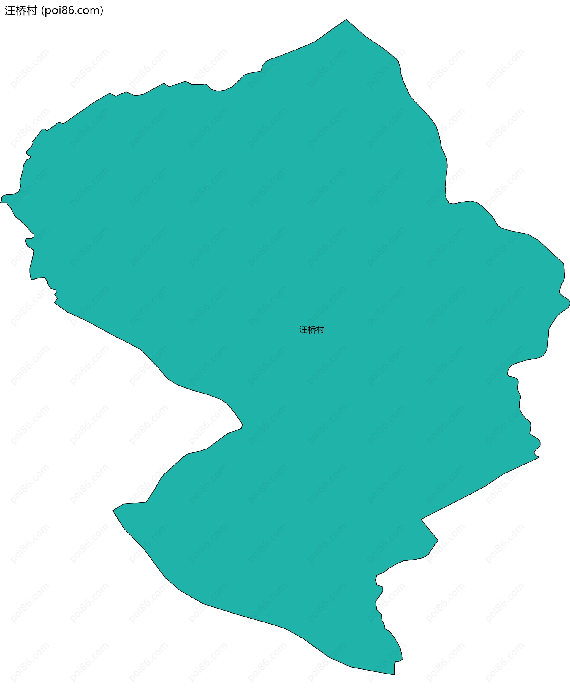 汪桥村边界地图