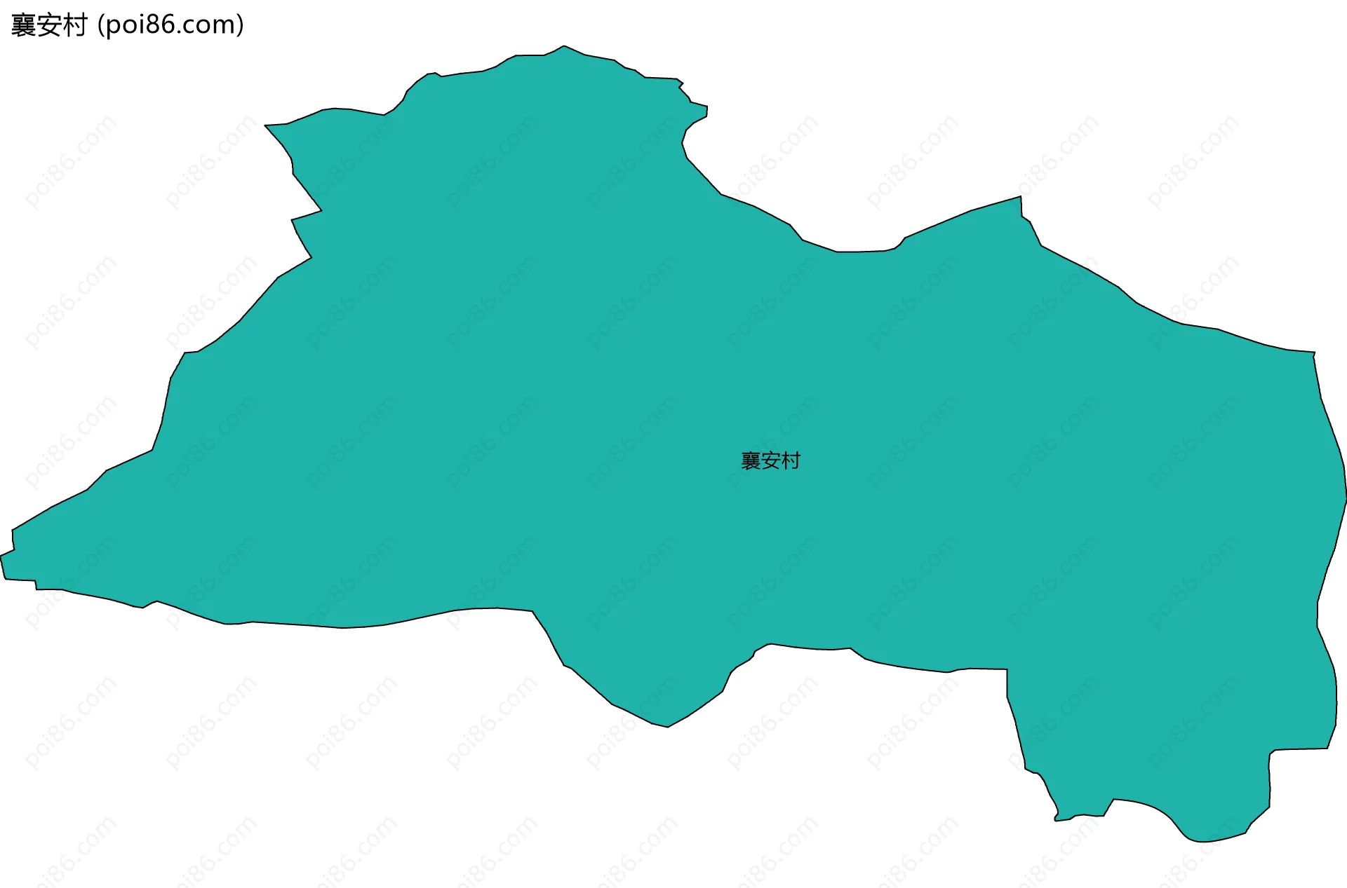 襄安村边界地图