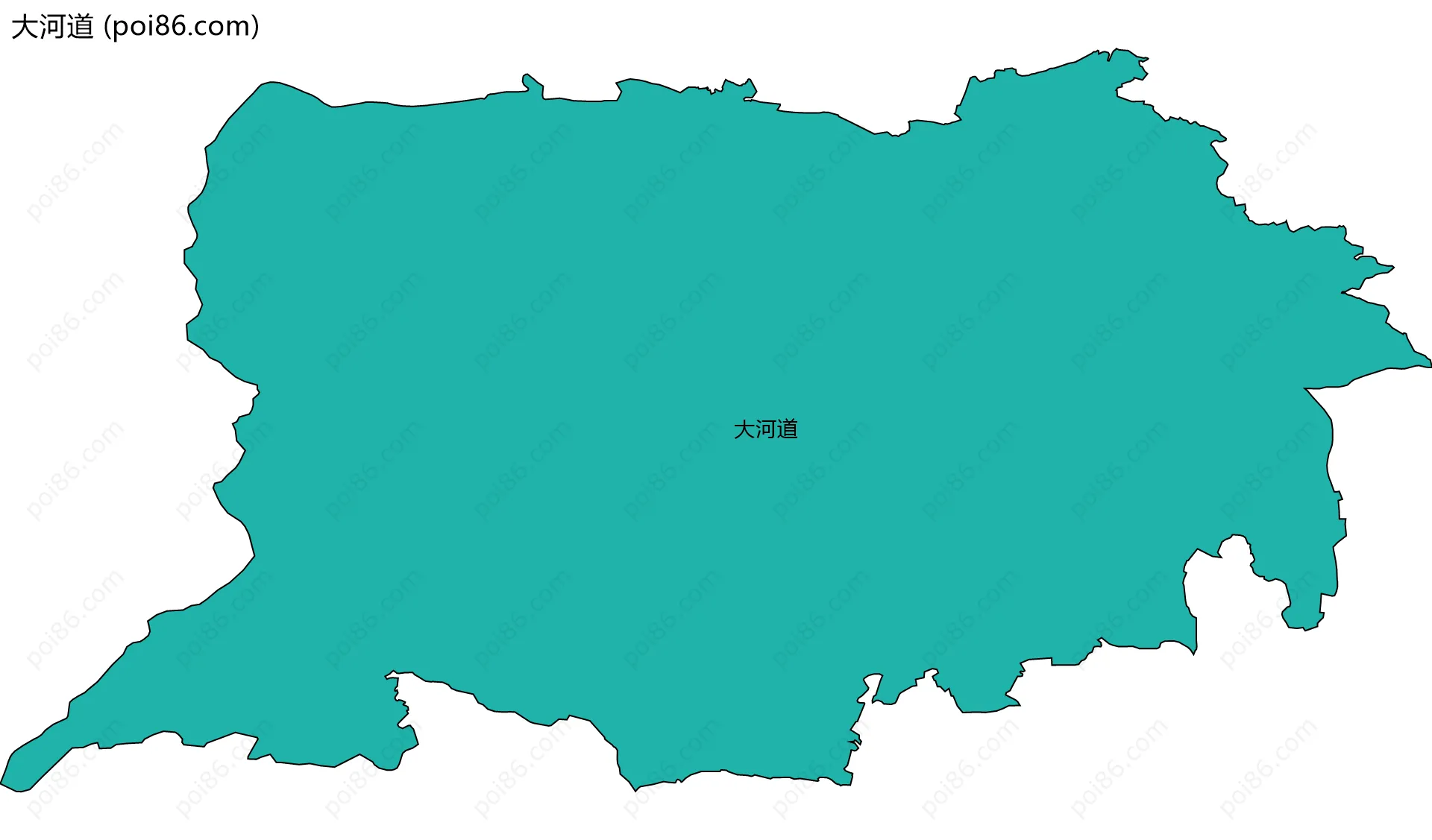 大河道边界地图