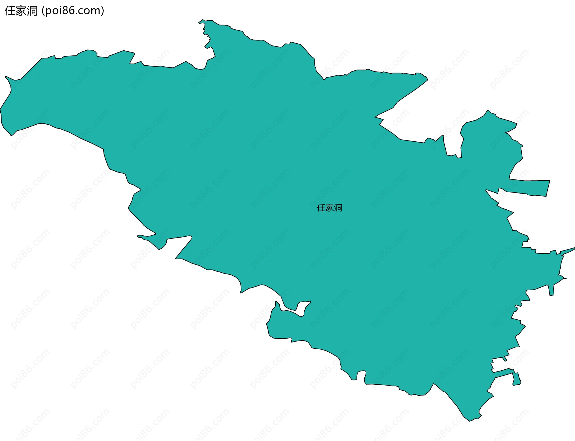 任家洞边界地图