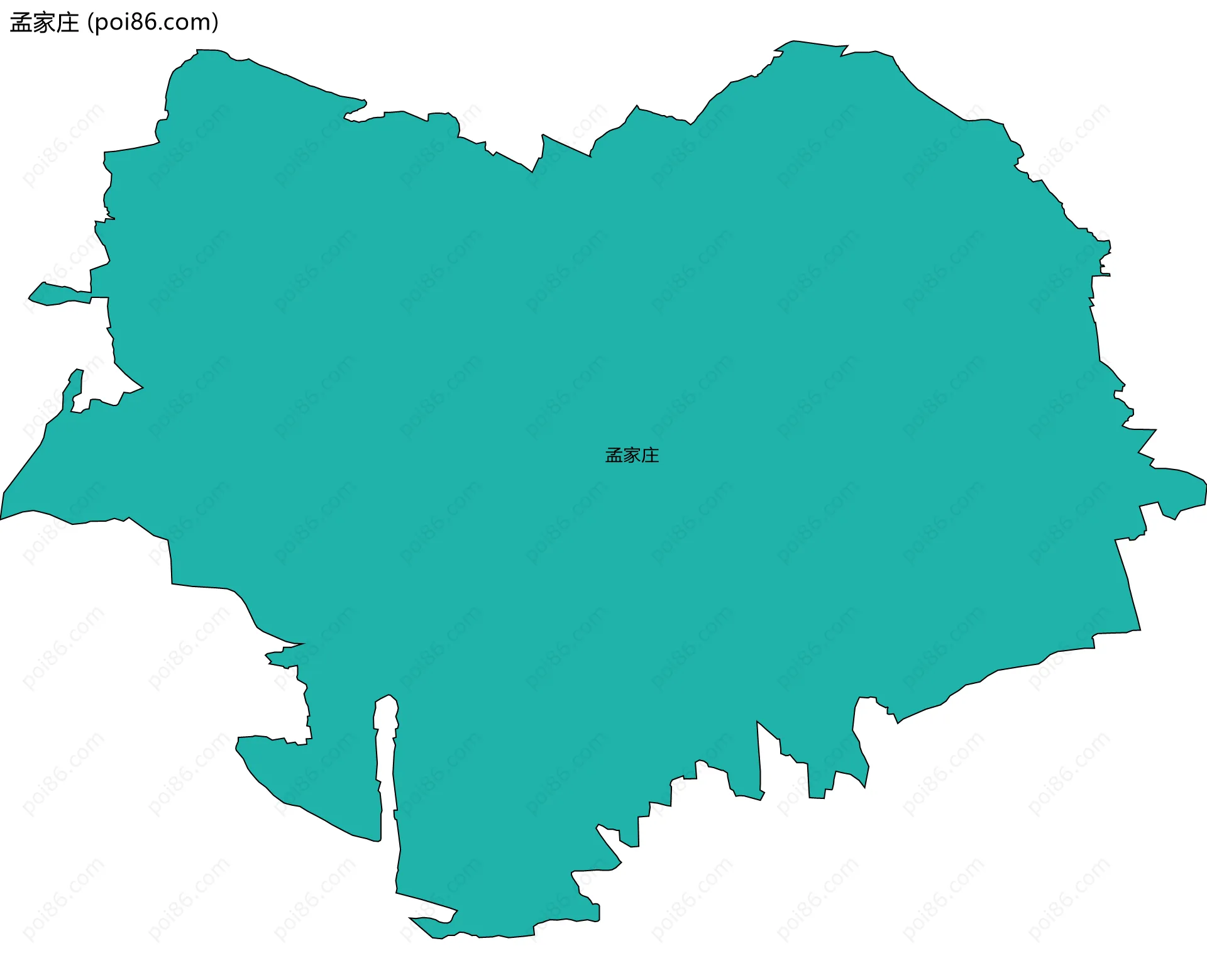 孟家庄边界地图