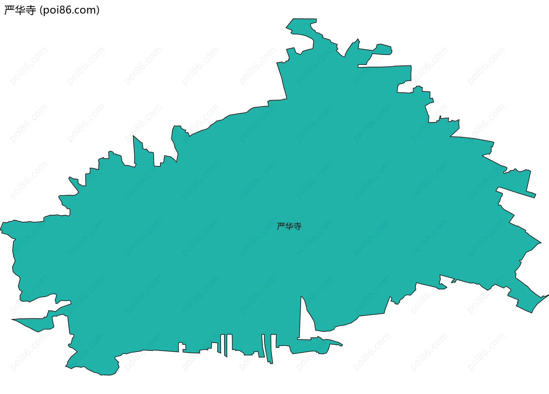 严华寺边界地图