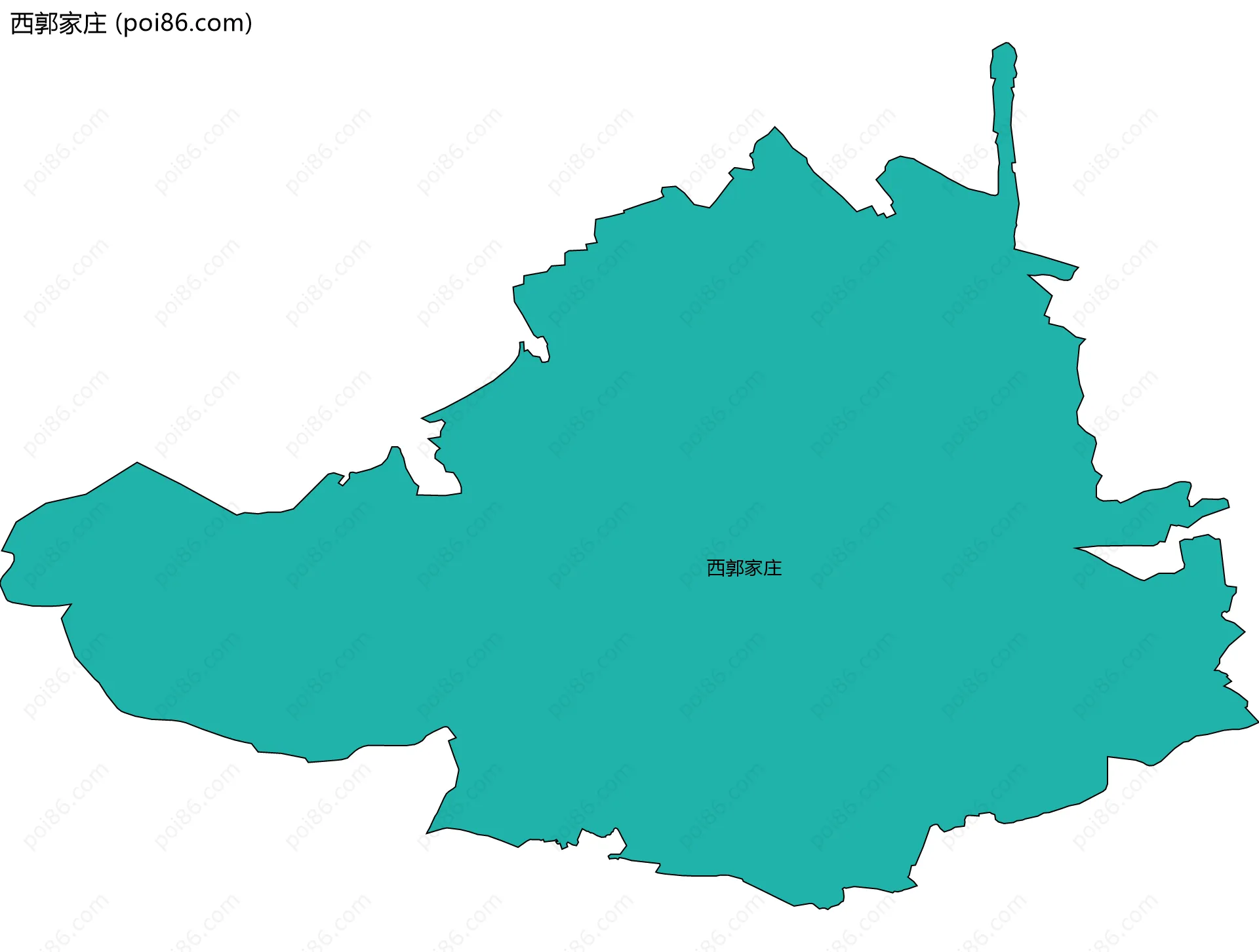 西郭家庄边界地图