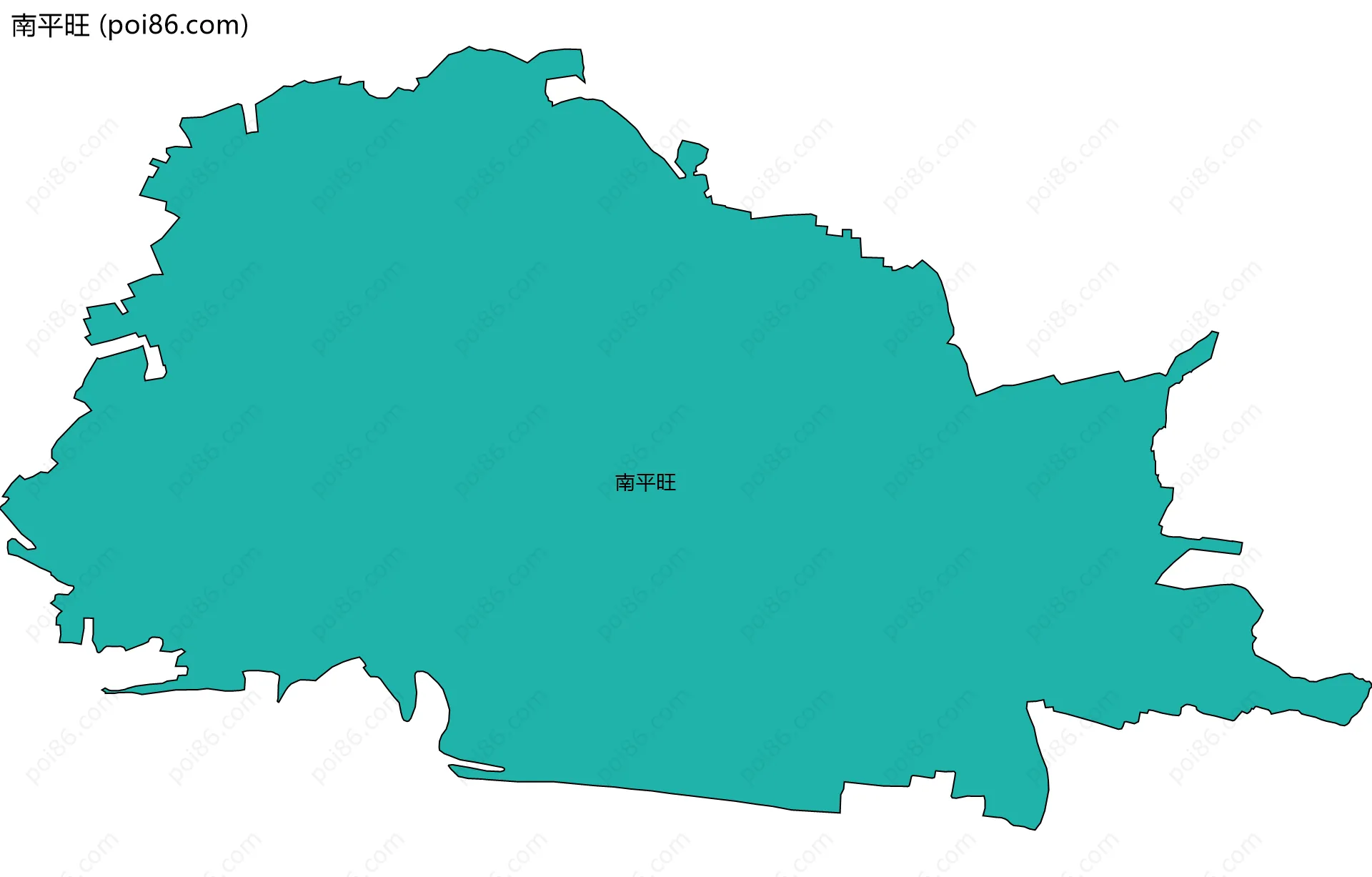 南平旺边界地图