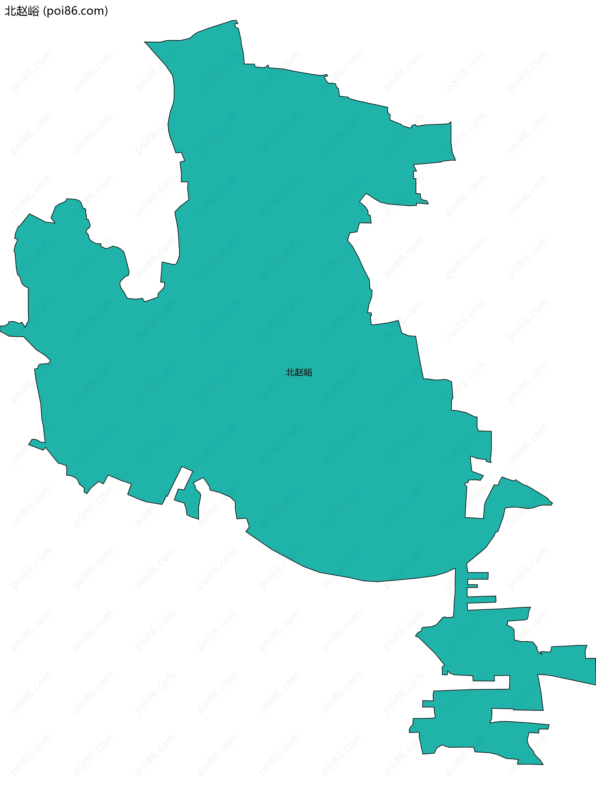 北赵峪边界地图