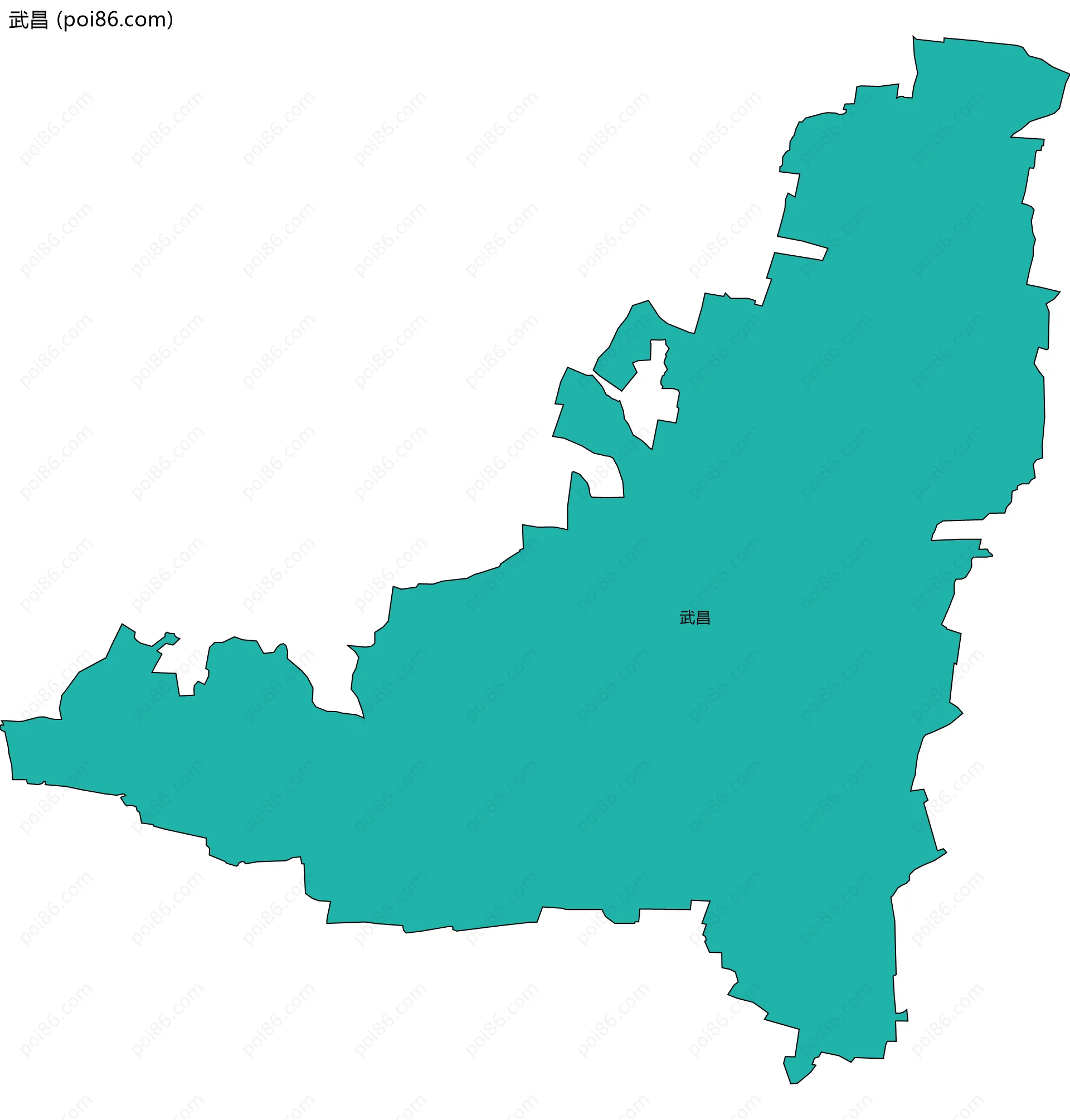 武昌边界地图