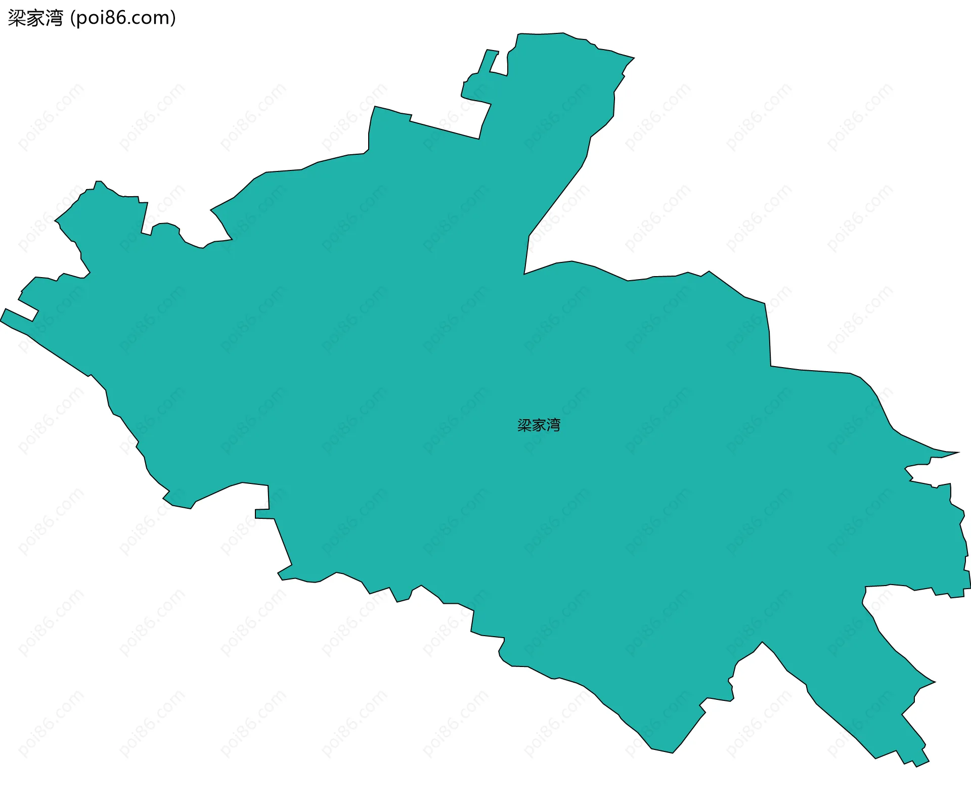 梁家湾边界地图