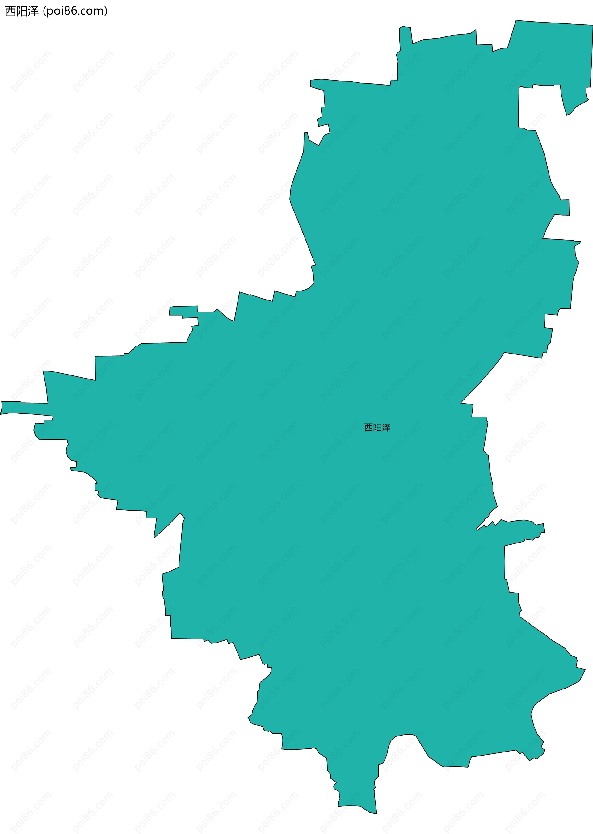 西阳泽边界地图
