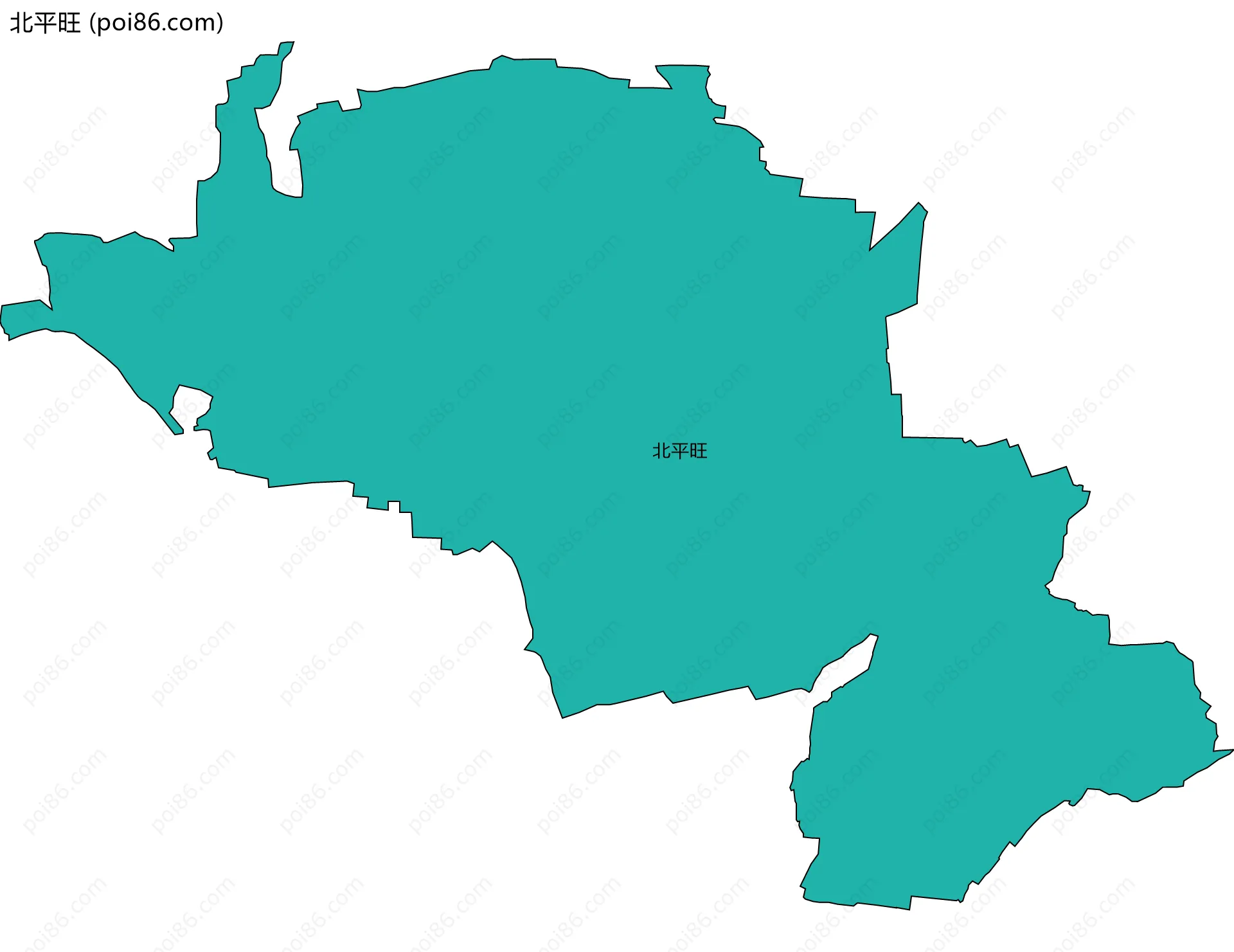 北平旺边界地图