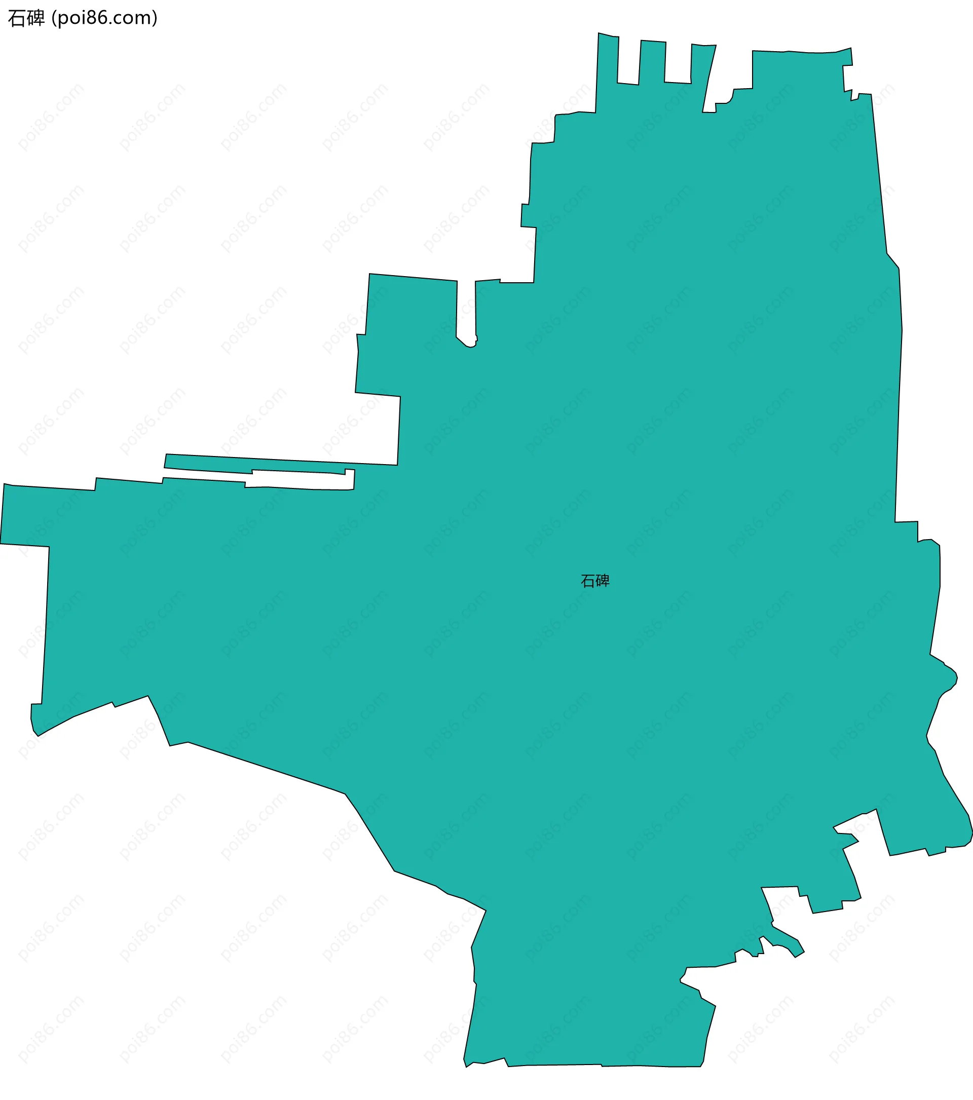 石碑边界地图