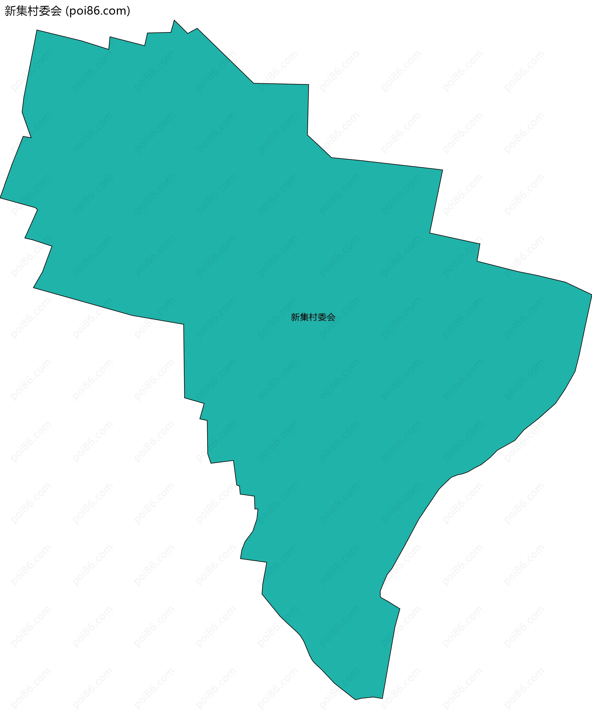 新集村委会边界地图