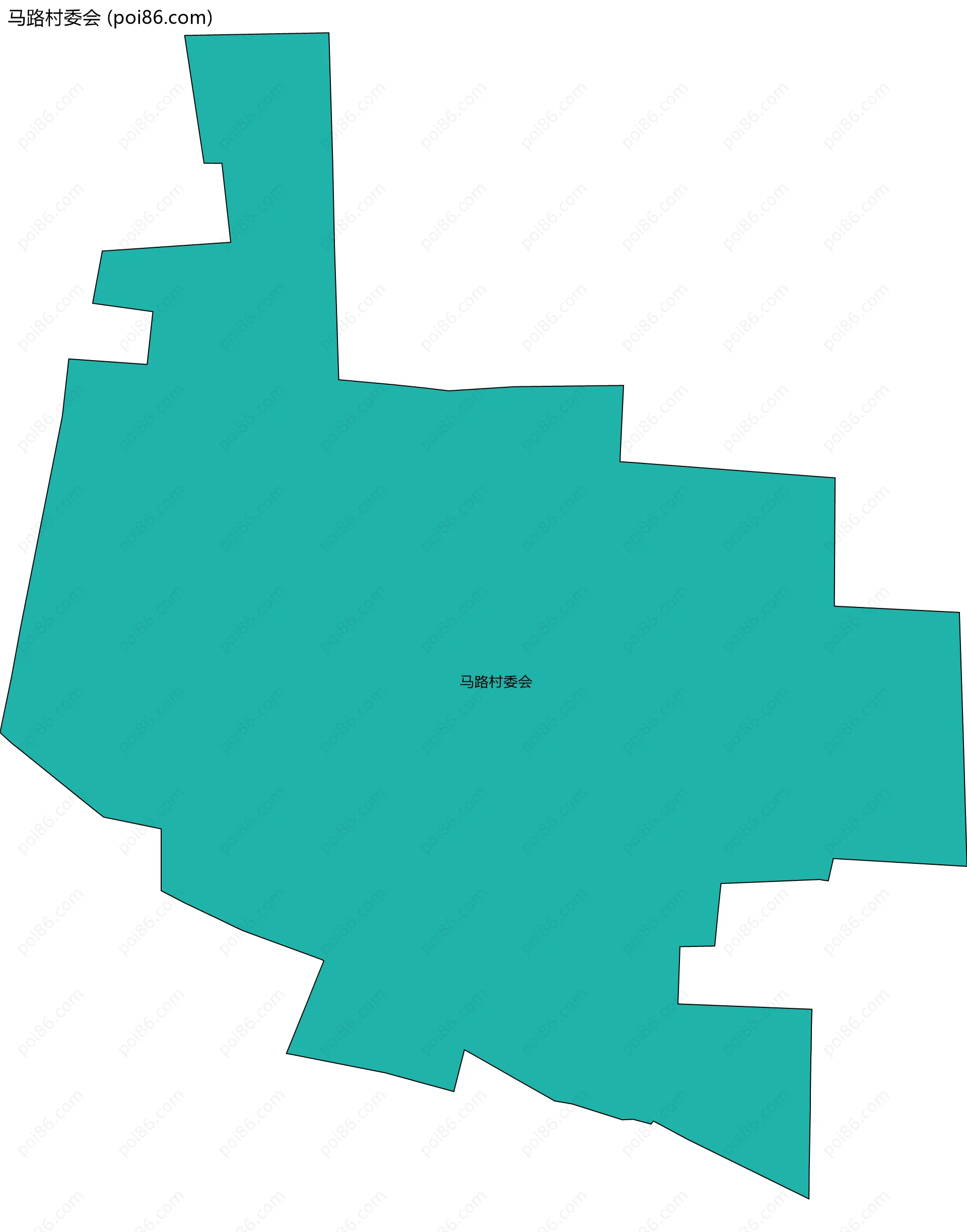 马路村委会边界地图