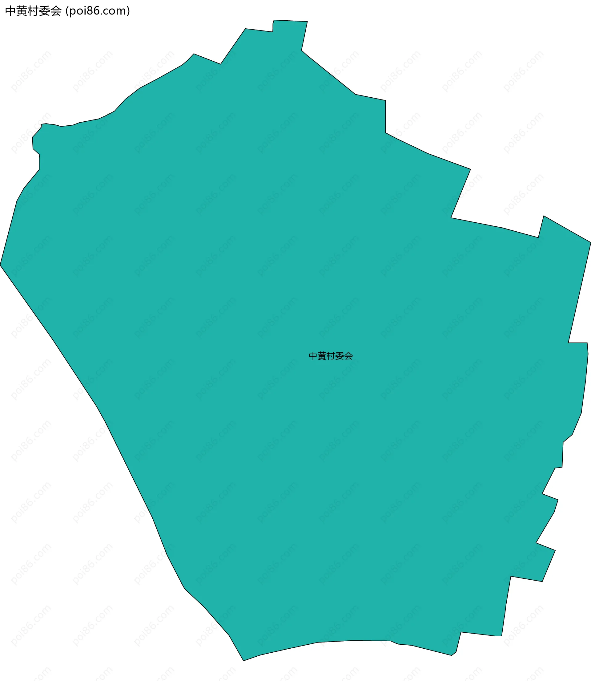 中黄村委会边界地图