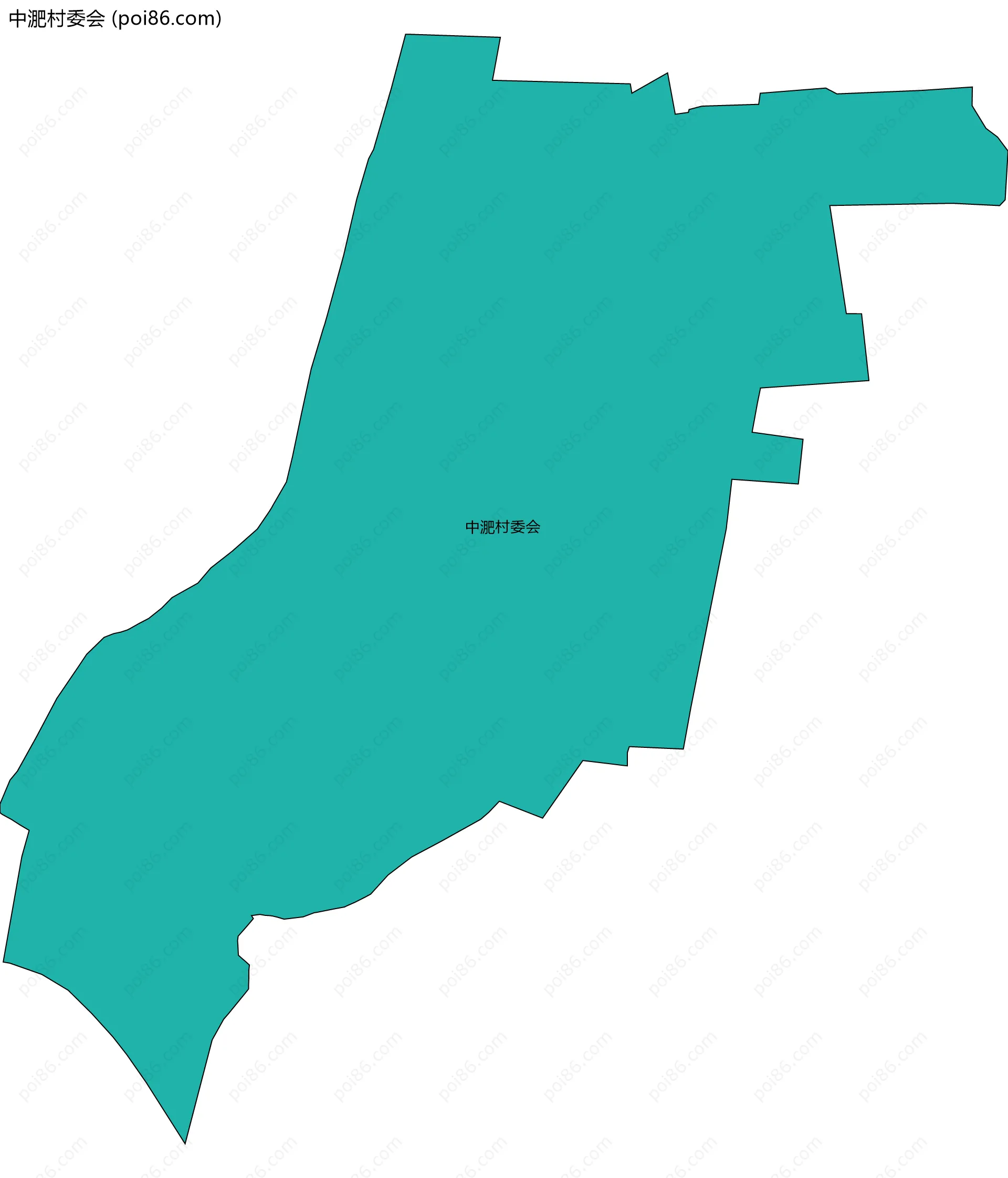 中淝村委会边界地图