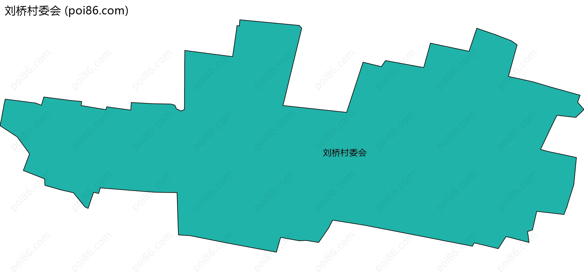 刘桥村委会边界地图